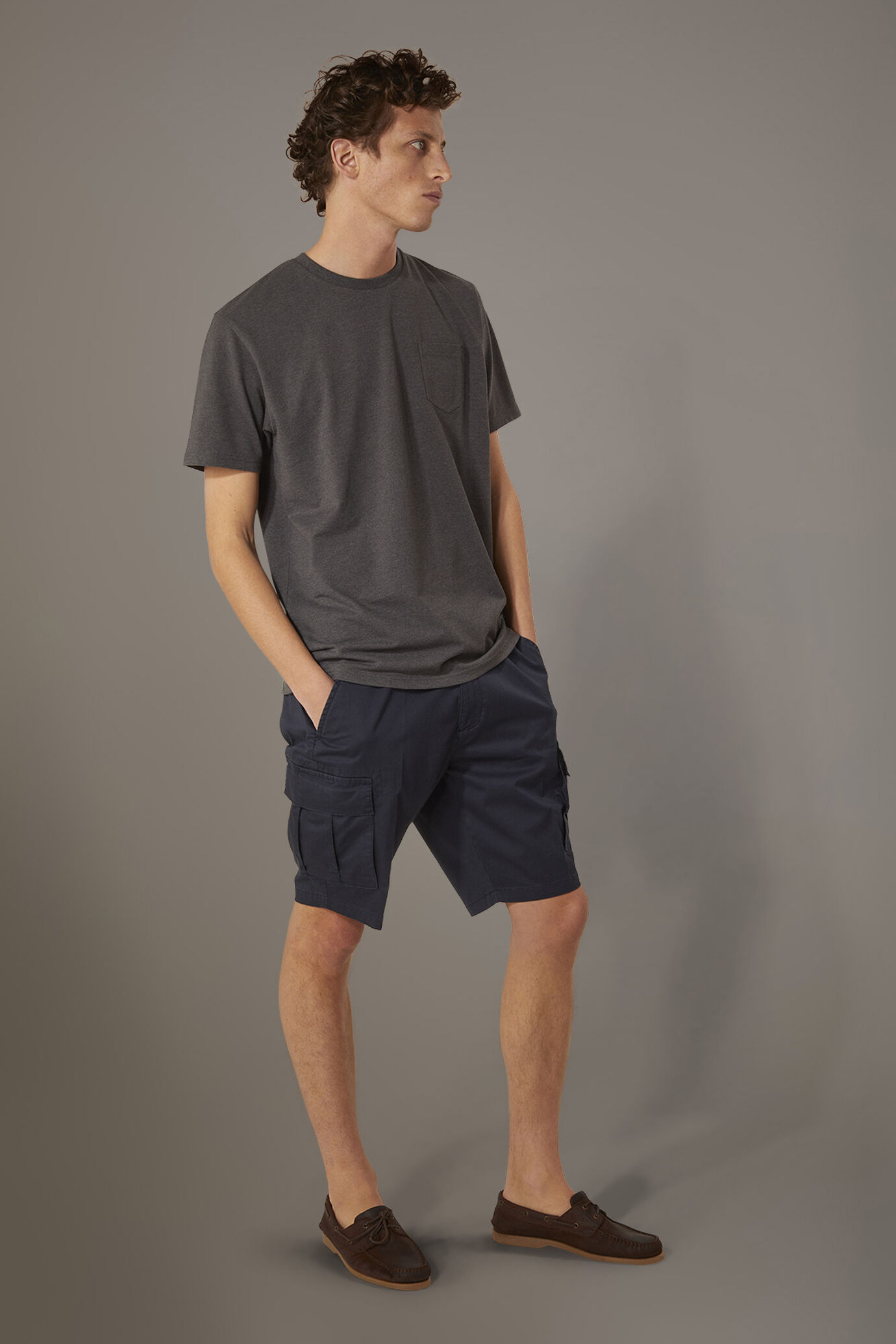 Cargo Bermuda shorts twill construction image number 2