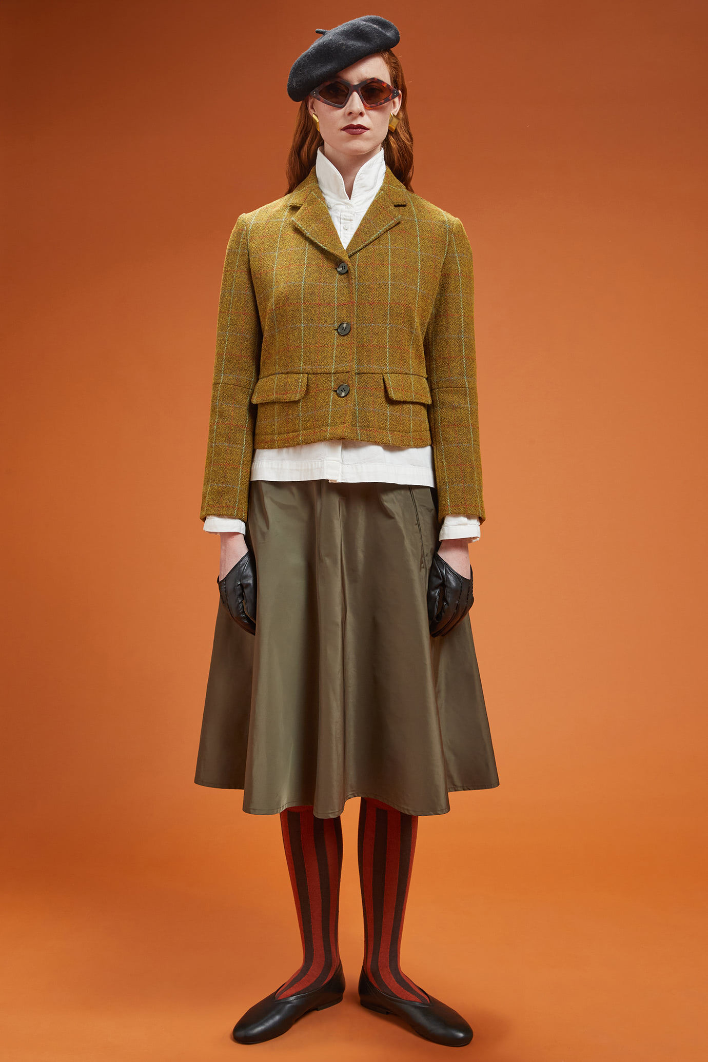 Einreihiger Damen-Blazer mit Karomuster image number 1
