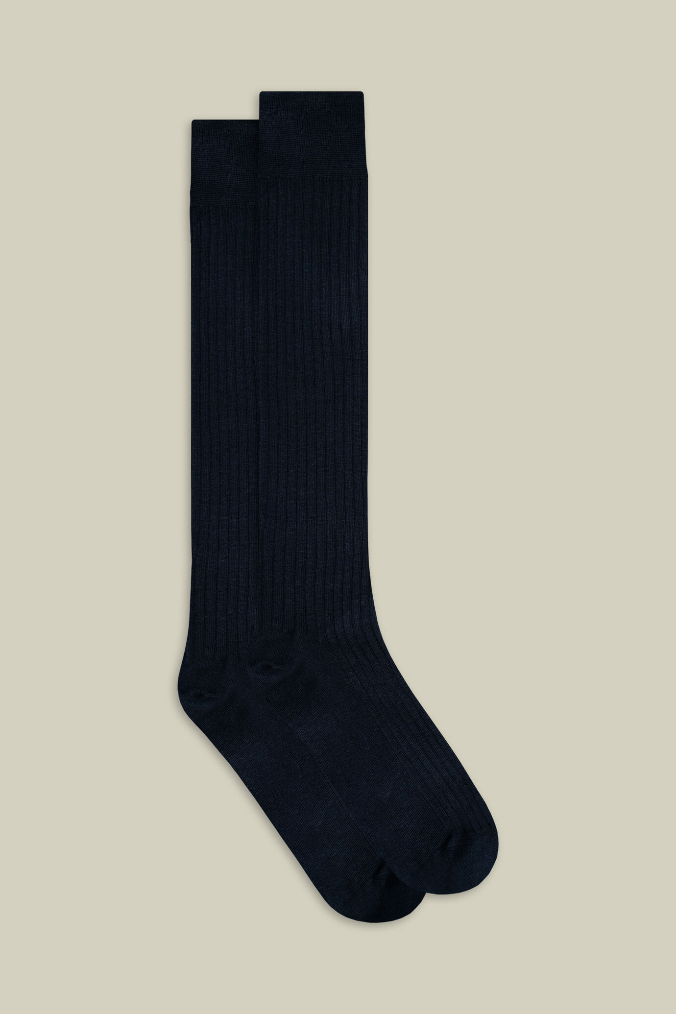 Chaussettes pour homme à côtes unies