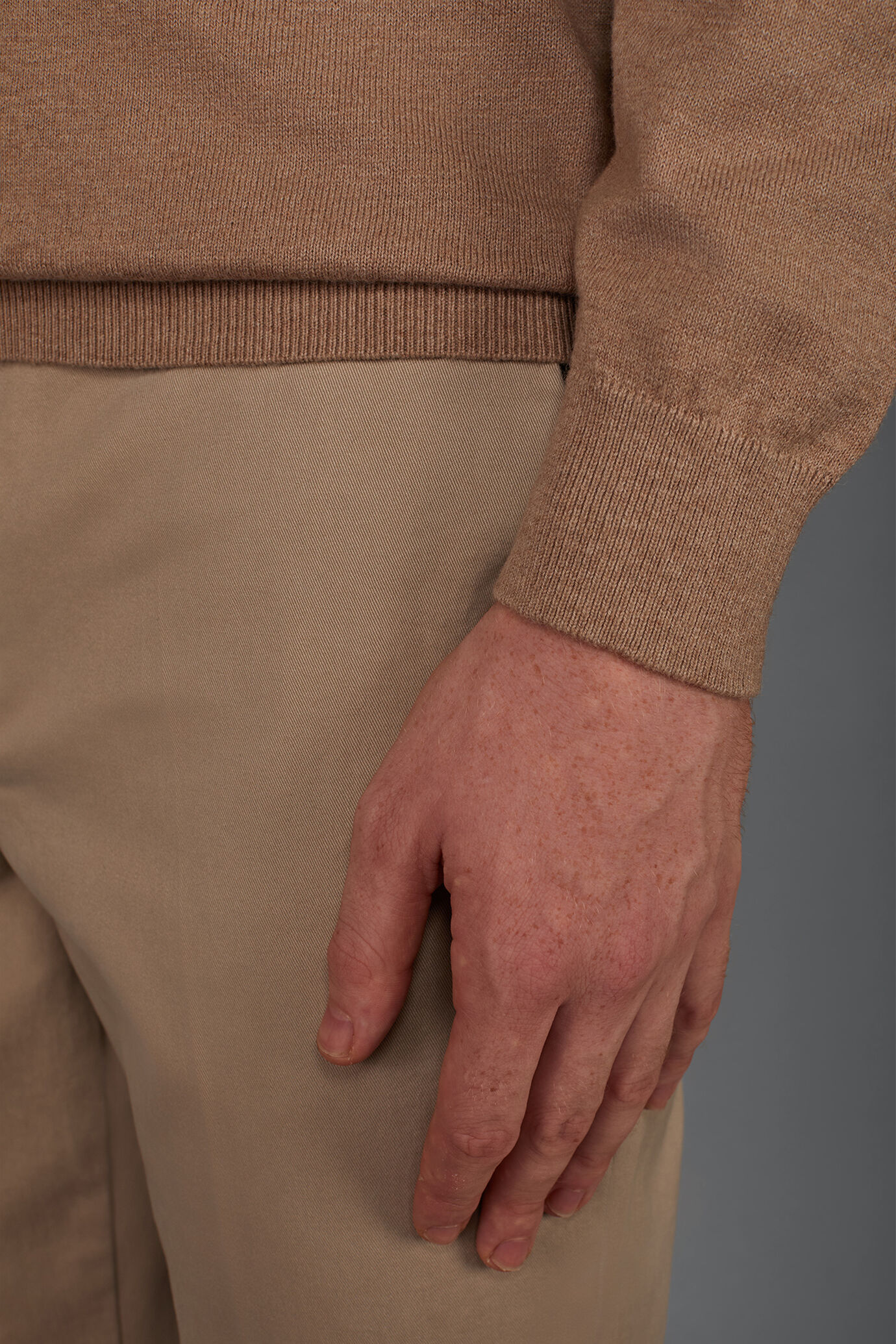Polo uomo in maglia misto lana e cotone regular fit image number 3