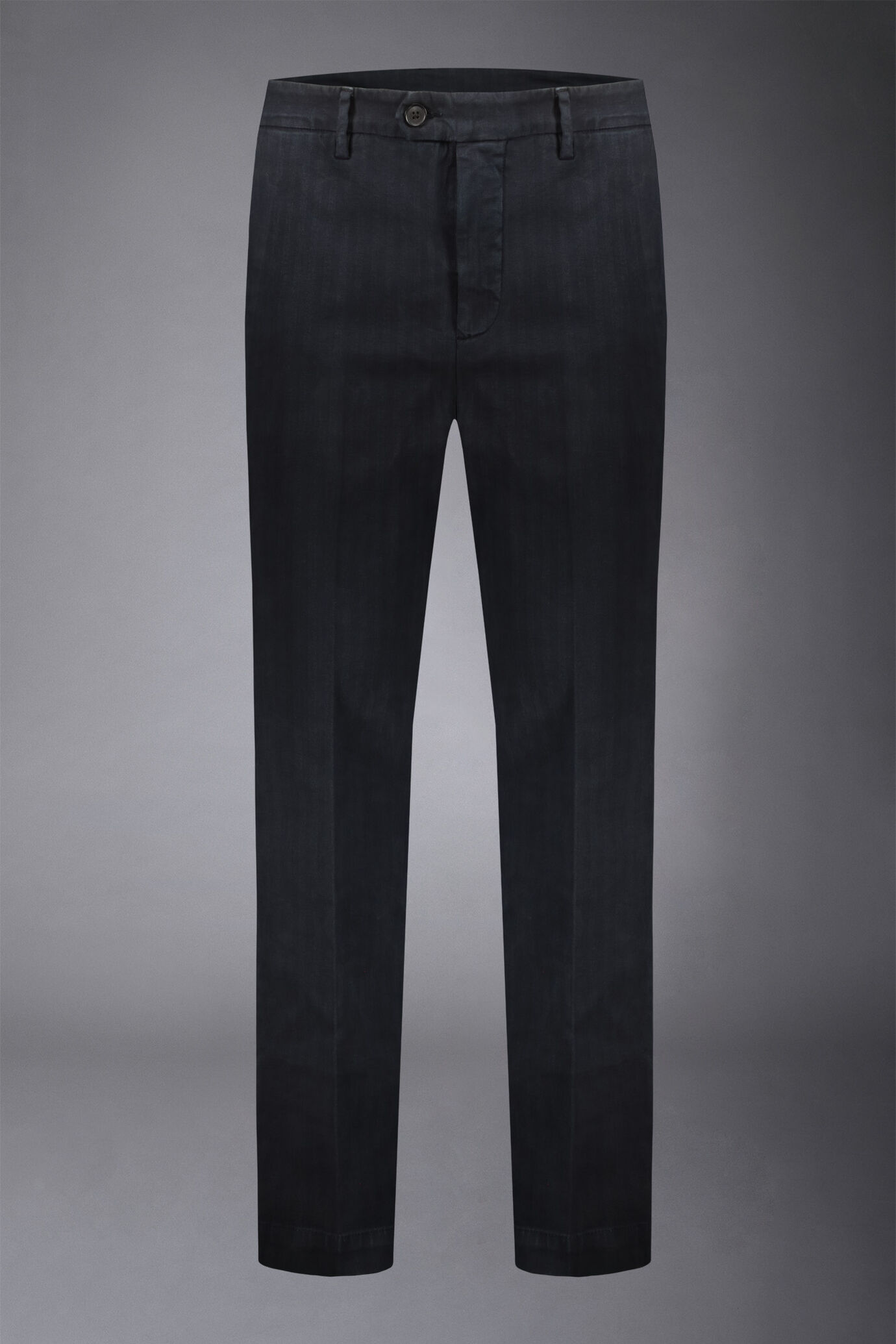 Men's classic pants regular fit herringbone fabric construction image number 4
