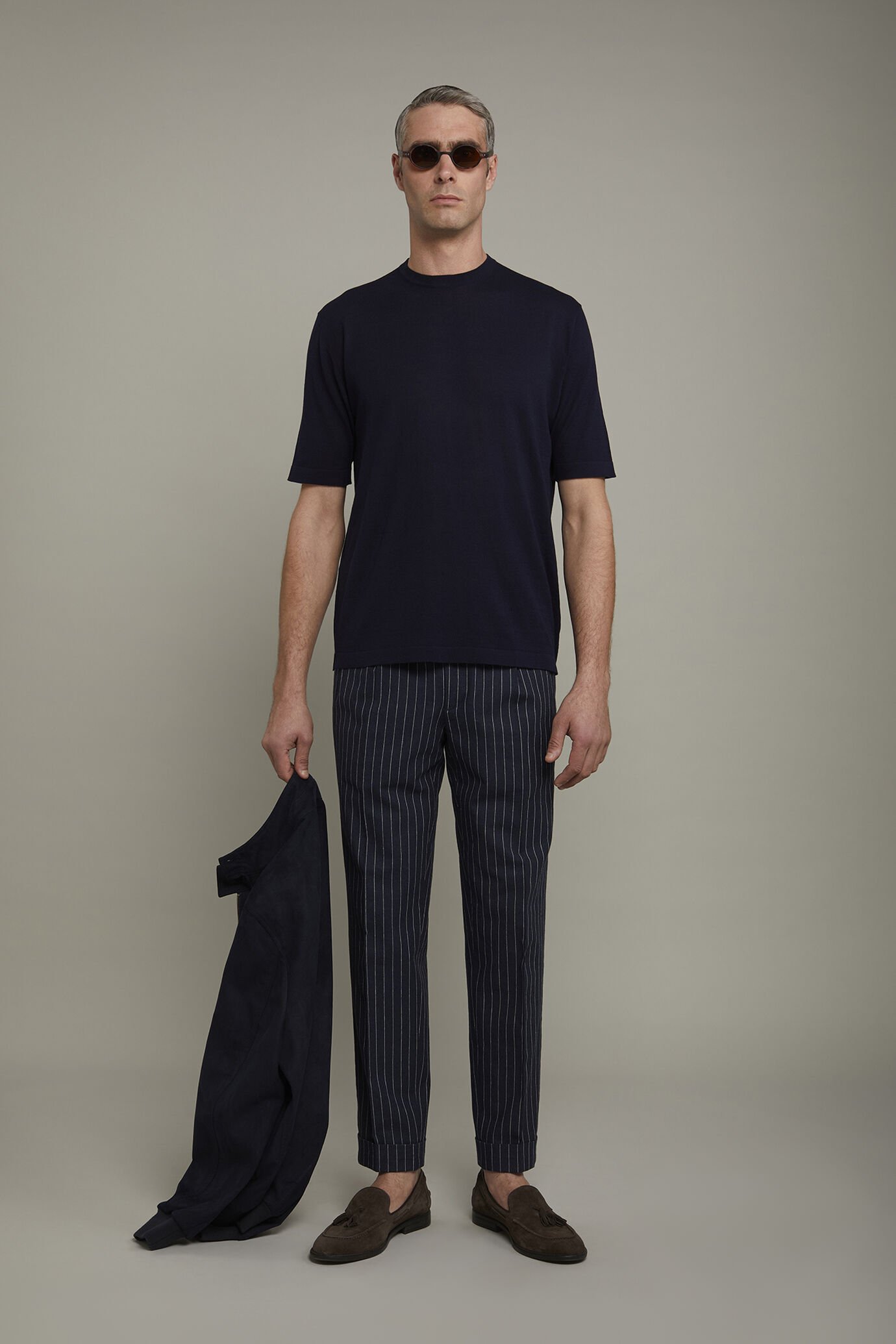 T-Shirt uomo in maglia 100% cotone con manica corta regular fit image number 0
