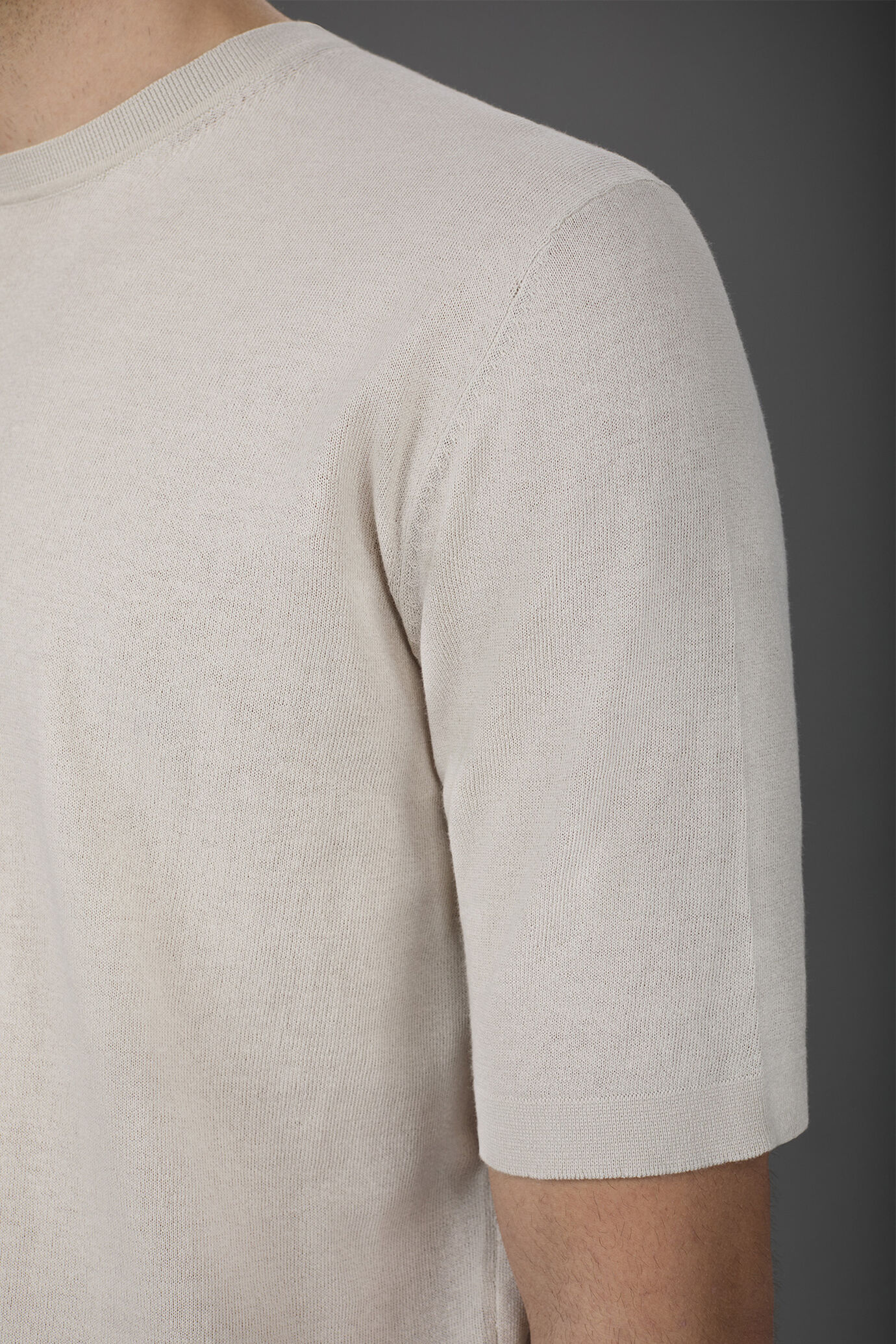 T-shirt uomo in maglia maniche corte 100% cotone crepe image number 3