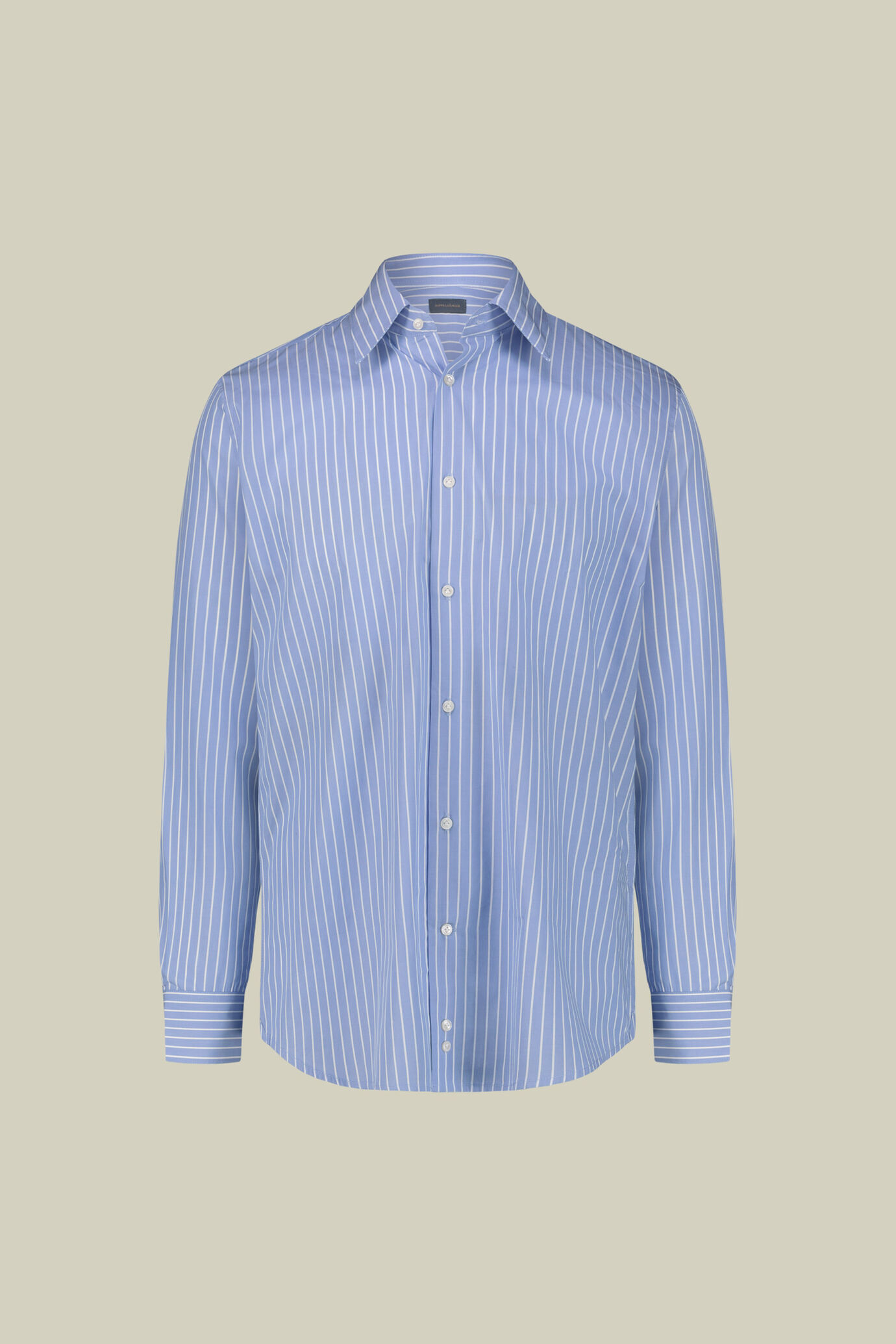 Men&rsquo;s regular-fit shirt in 100% yarn-dyed cotton with wide stripes image number 5
