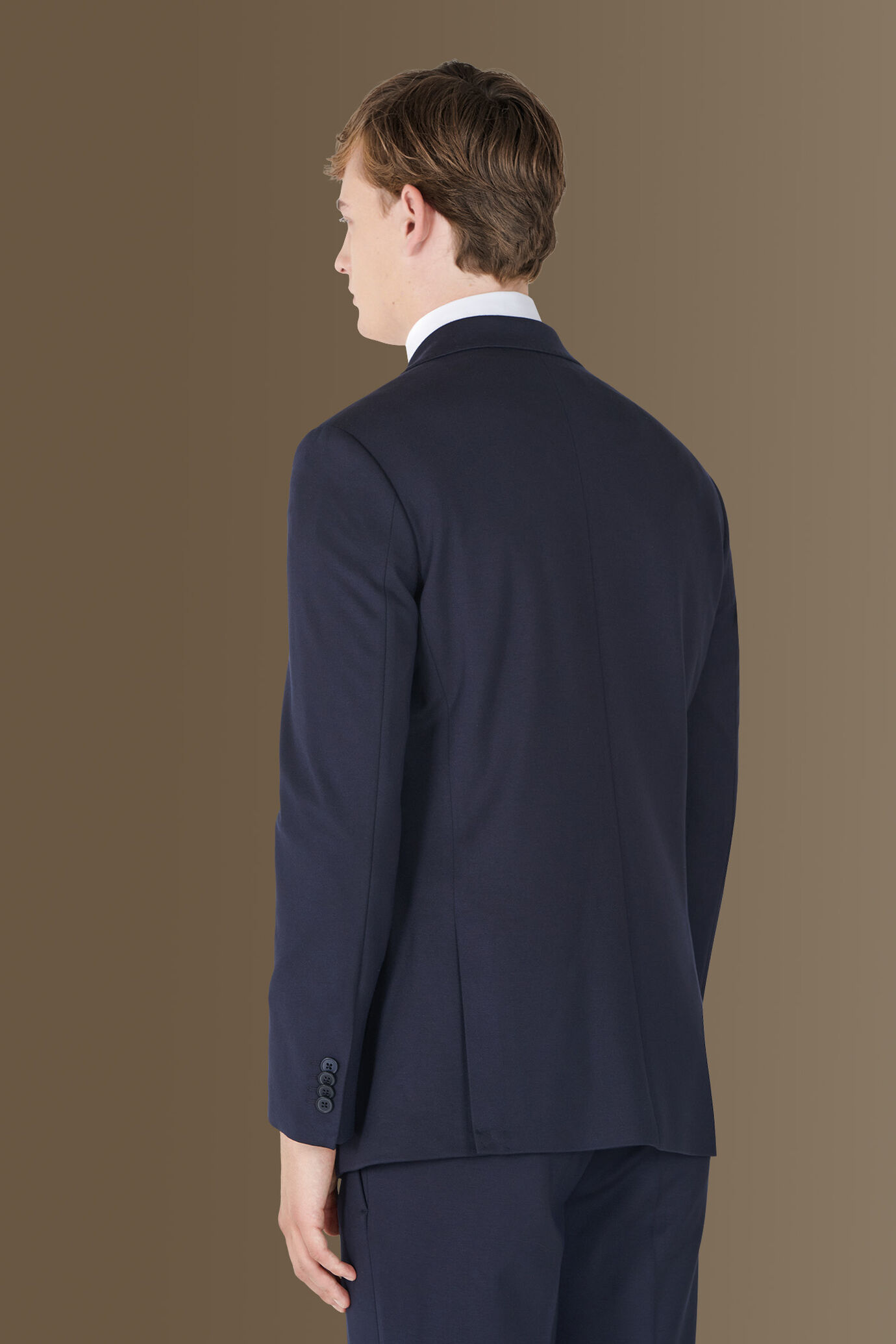 Single breasted jersey jacket with flap pocket. image number 3
