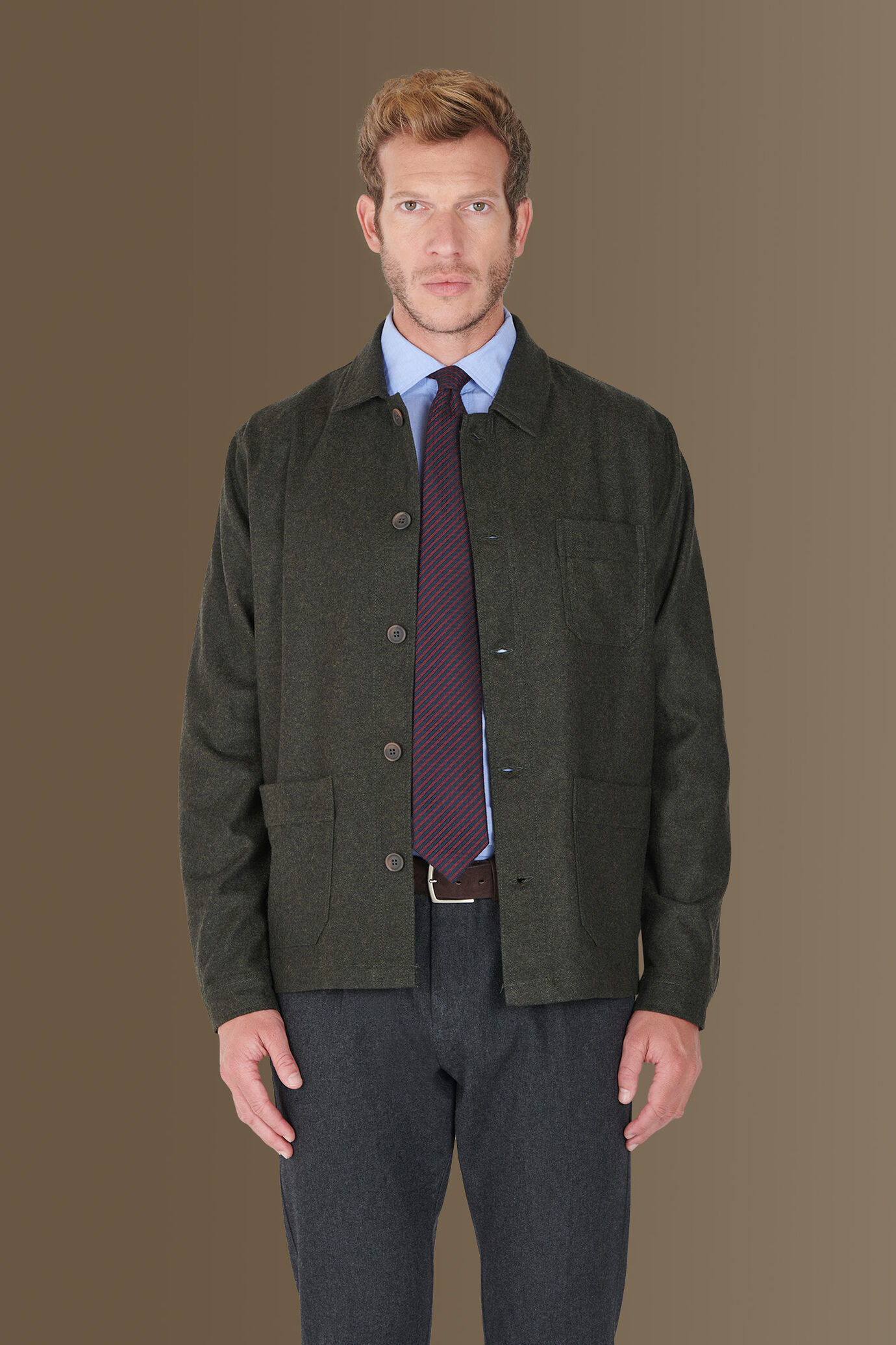 Birdseye jacket wool blend made in italy image number 1