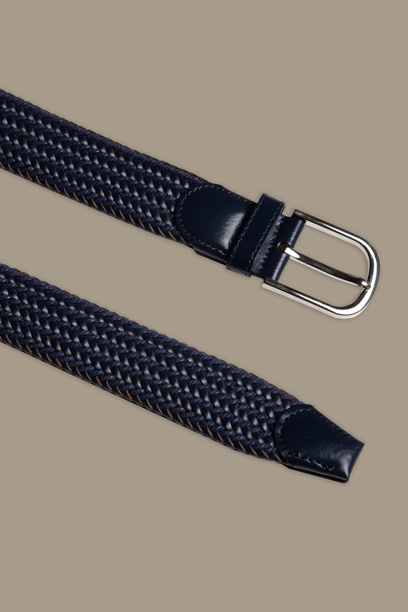 Braided belt leather and cotton image number 1