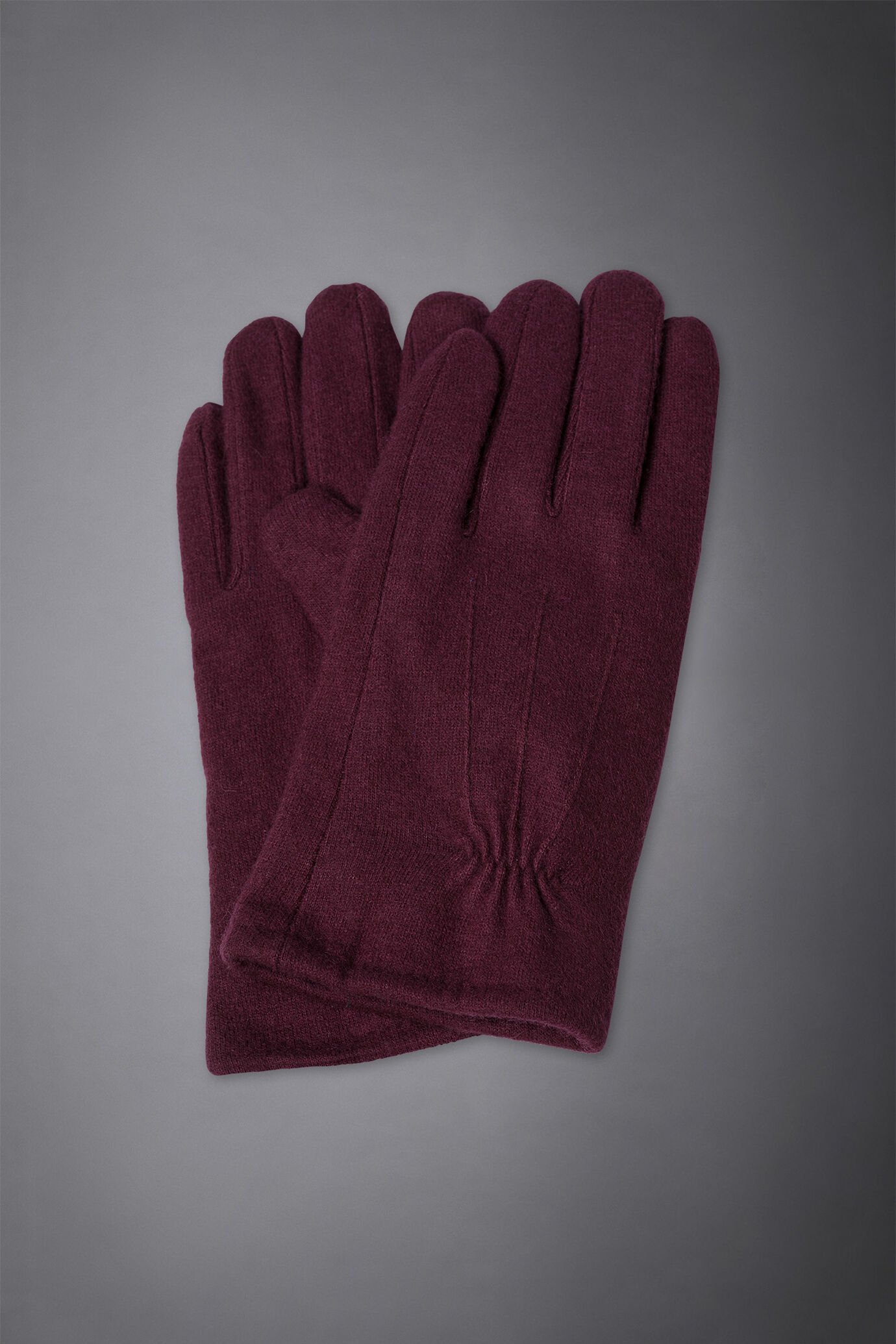 Gant en laine bouillie de couleur unie avec intérieur en polaire image number 0