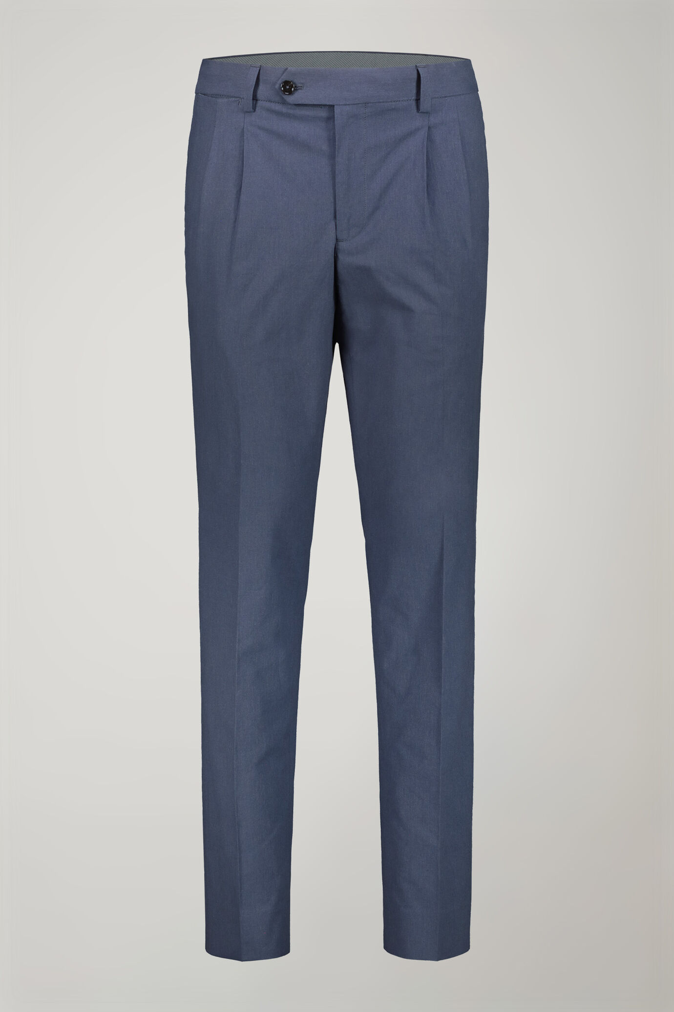 Pantalone classico uomo con doppia pince tessuto con effetto fiammato regular fit image number 4