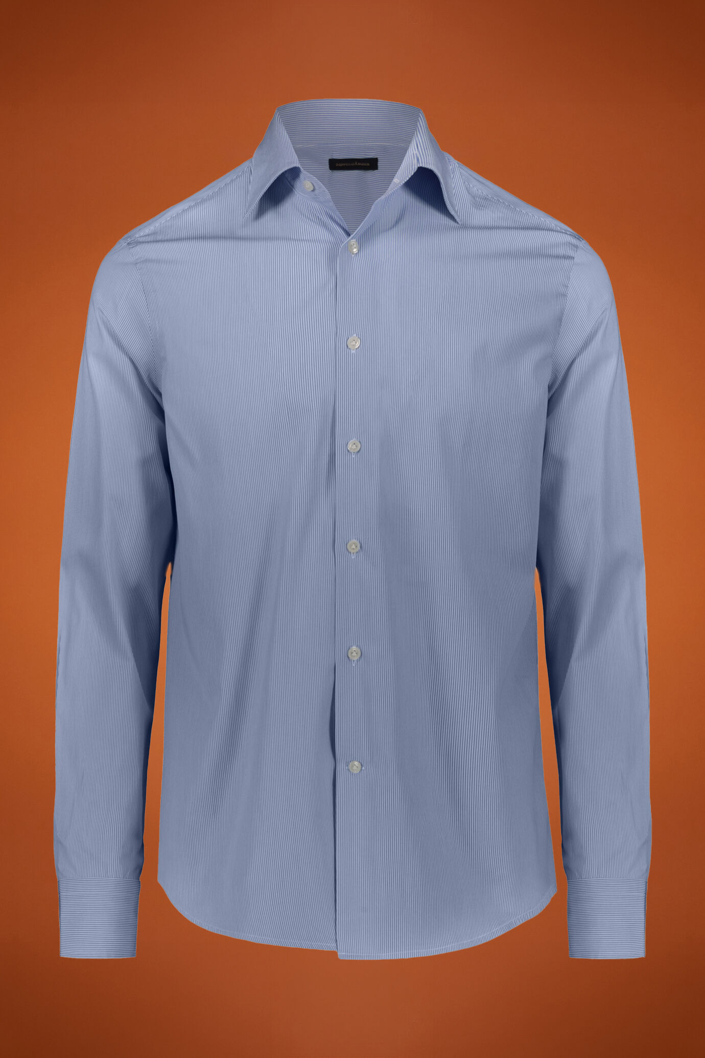 Men's shirt classic collar 100% cotton yarn-dyed striped fabric regular fit image number 0