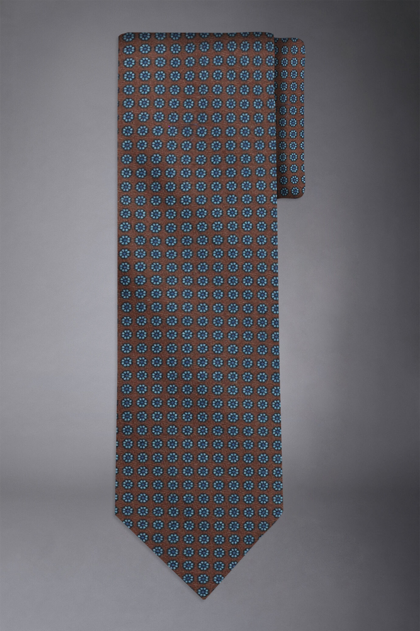 Micro pattern wool blend tie