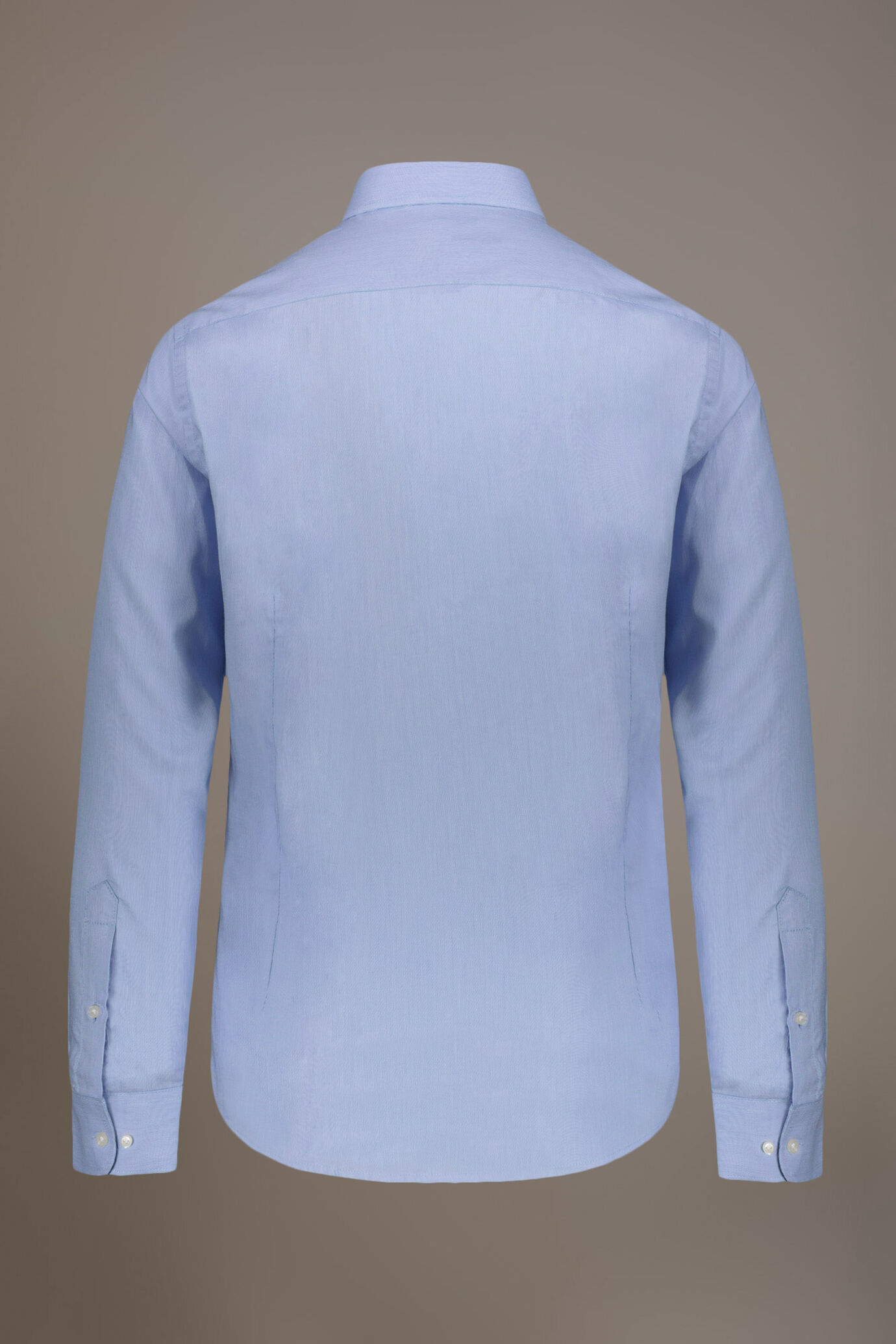Camicia classica collo francese slim fit tessuto piquet armaturato image number 4