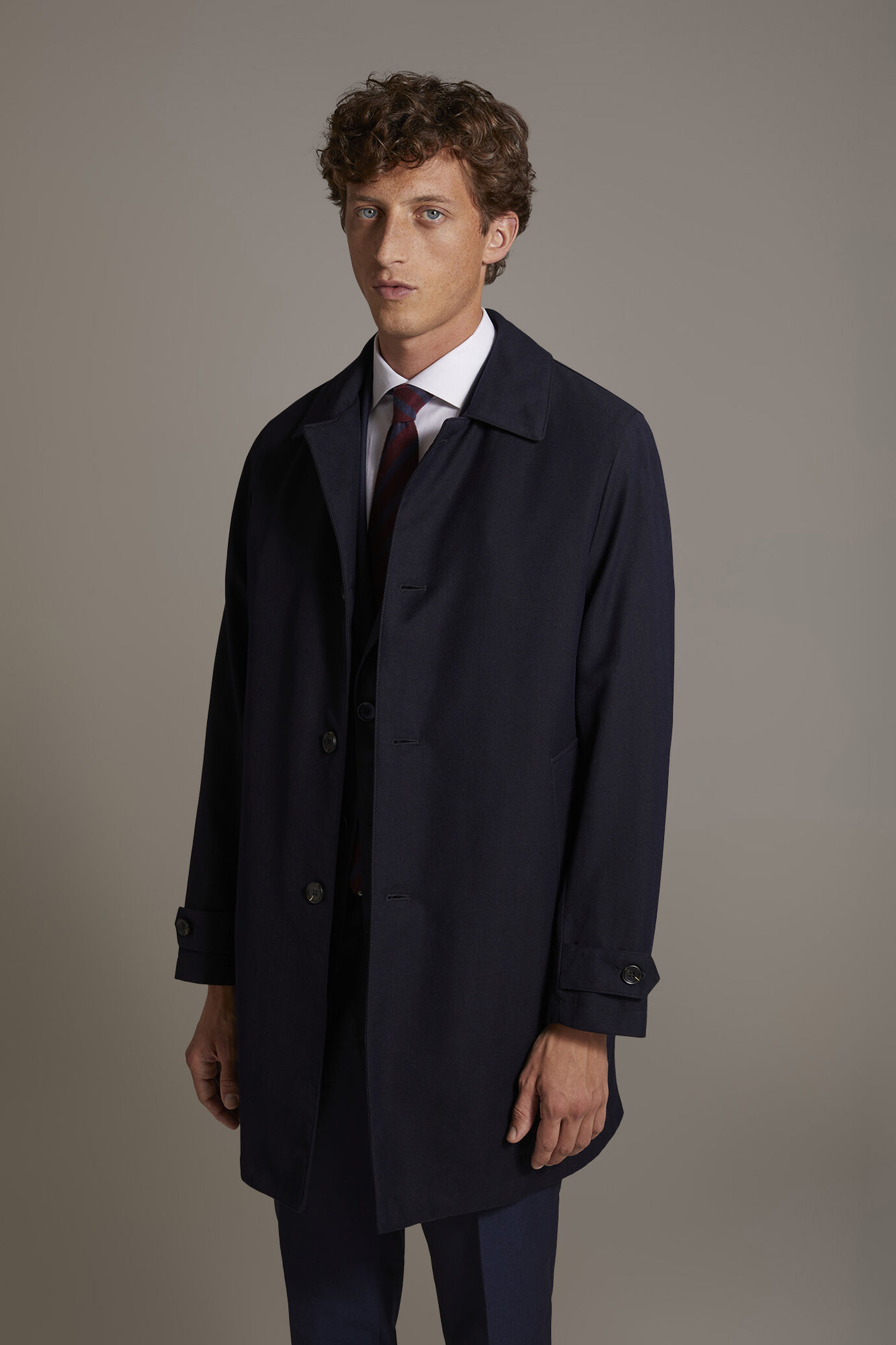 Cappotto imbottito tessuto spigato image number 1