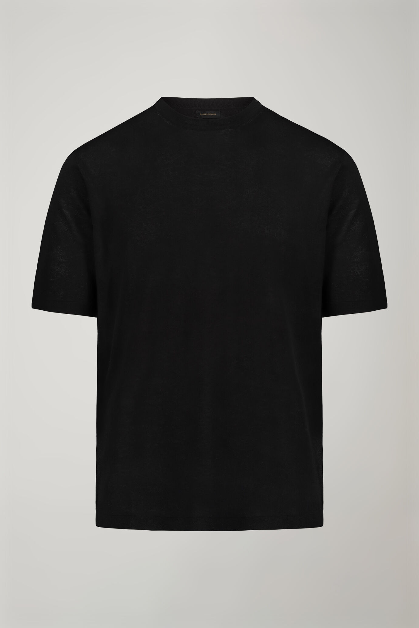 Men's knitted t-shirt 100% cotton short-sleeved regular fit image number 4