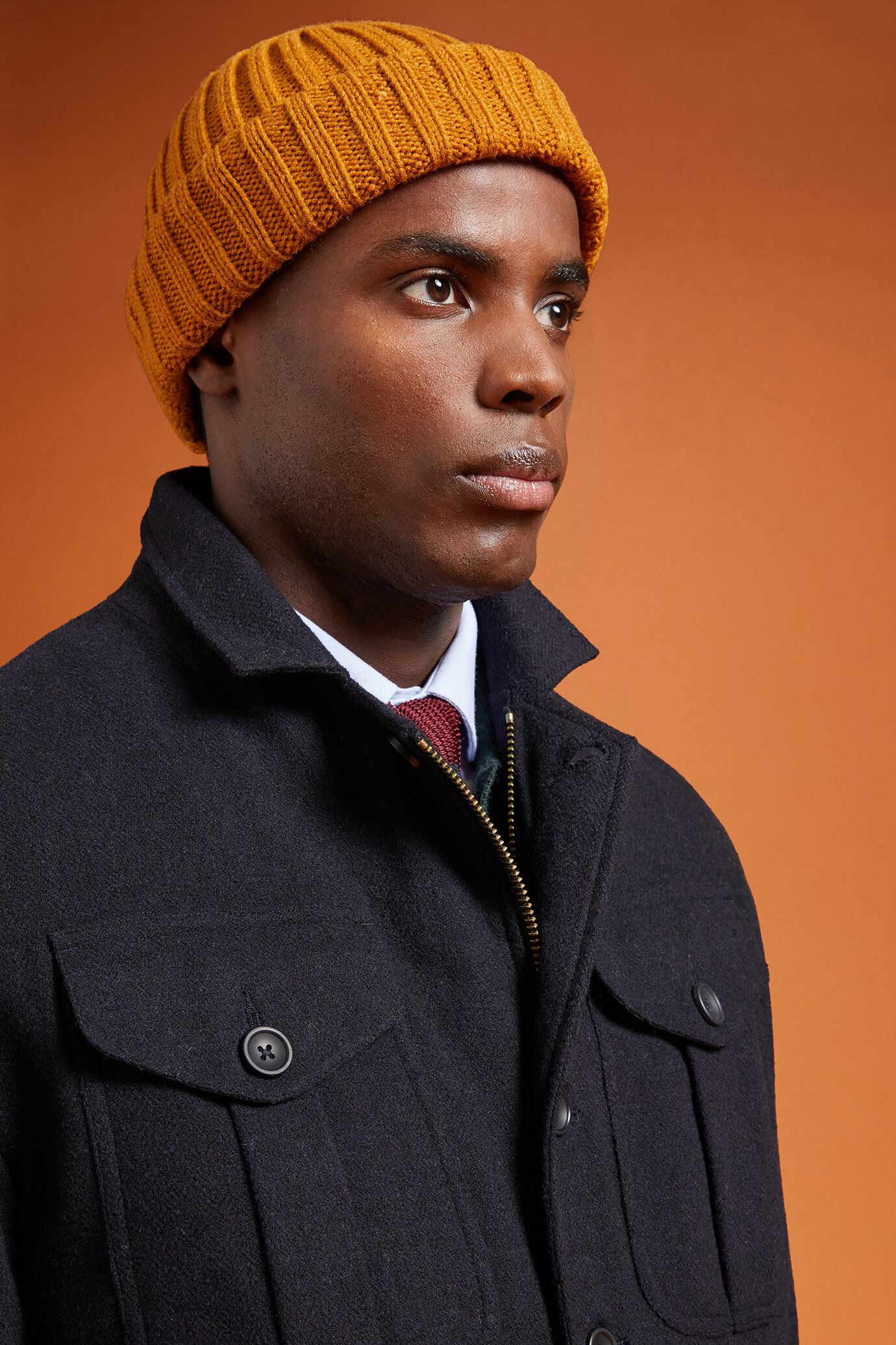 Berretto uomo in maglia a coste Wool Blend image number 1