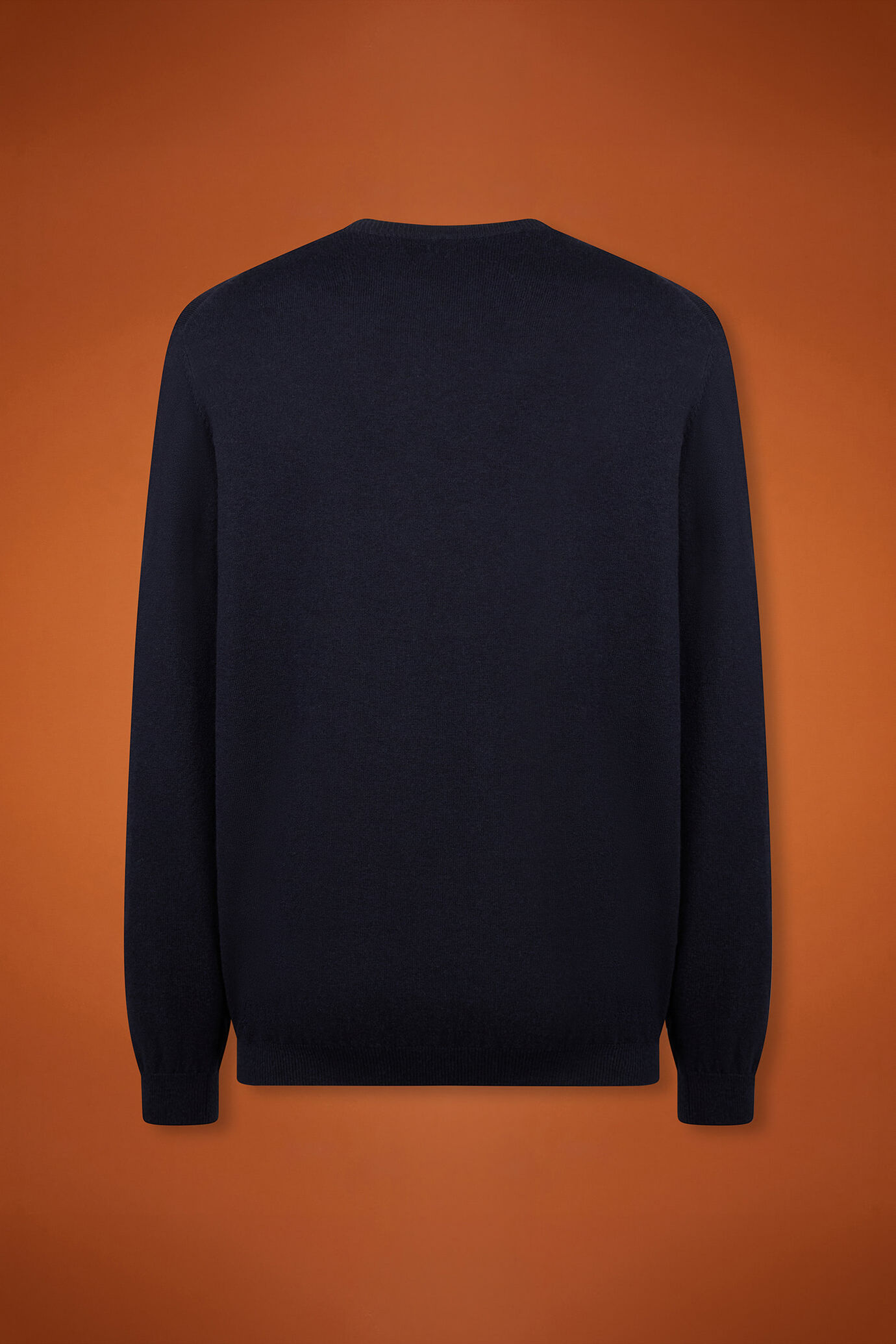 Pull homme, col en V, en laine et coton, coupe classique image number 5