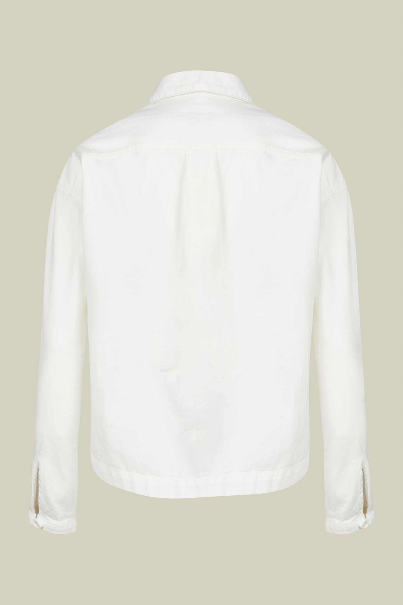 Camicia casual 100% cotone tinta unita oversize image number 5