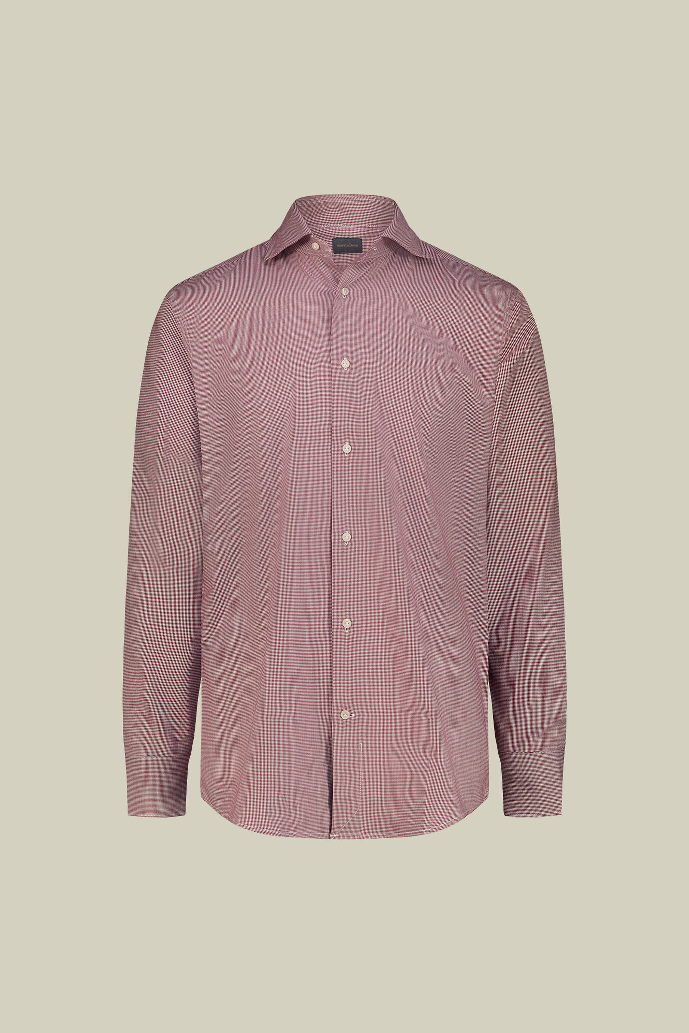 Camicia uomo in 100% cotone in tinto filo piede de poule image number 4
