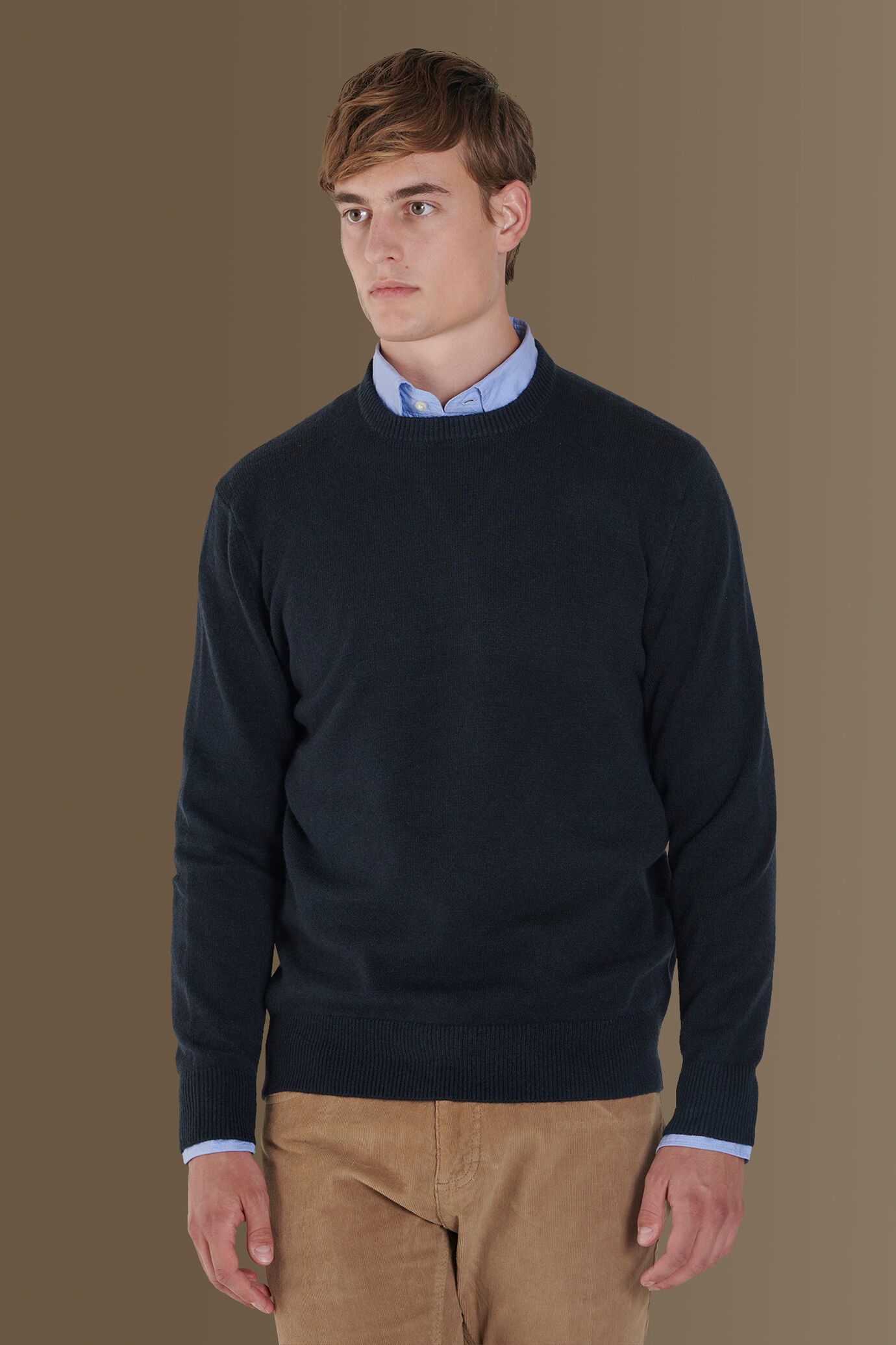 Round neck sweater soft touch image number 0