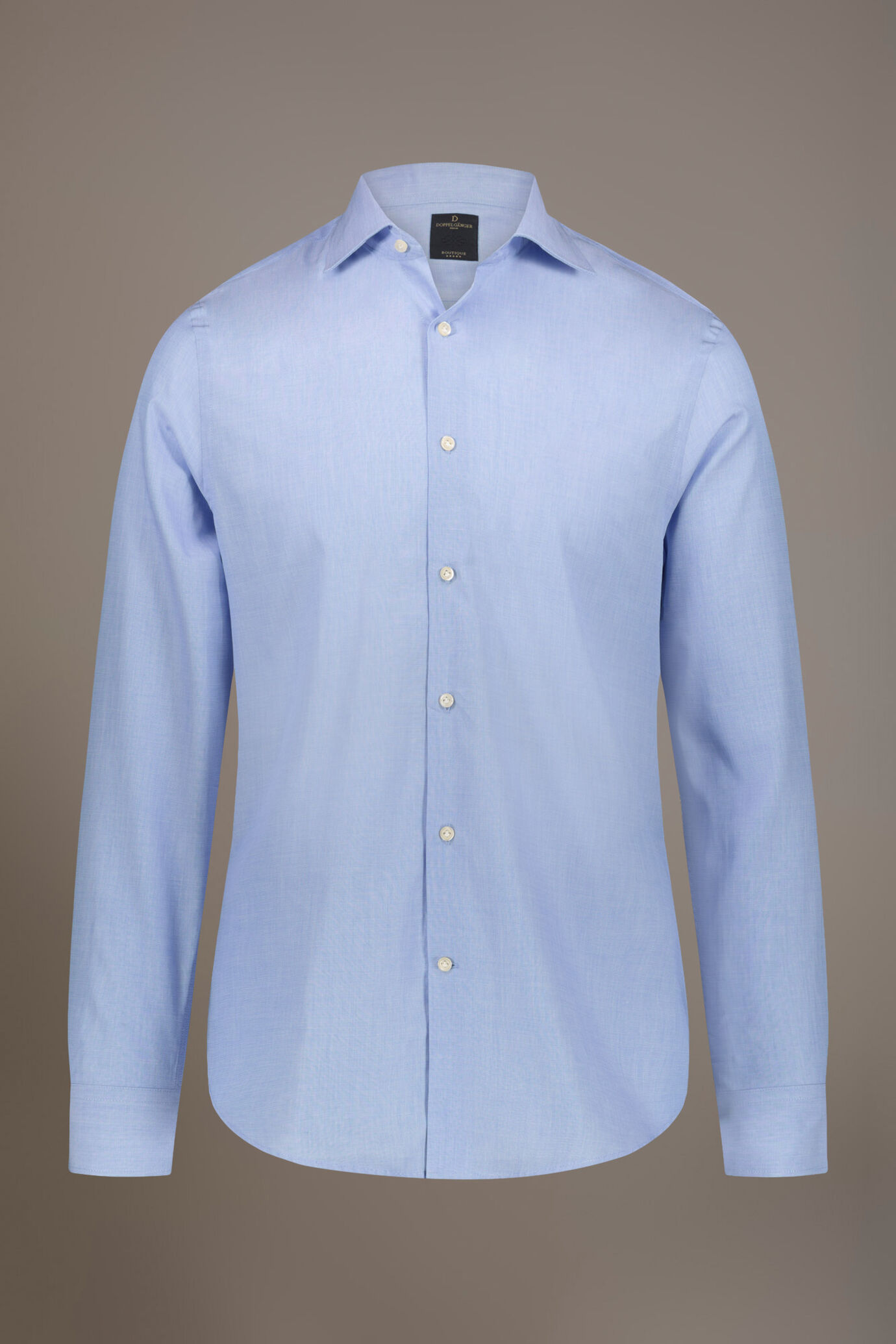 Classic shirt with french collar classic fit fil-a-fil fabric image number 3