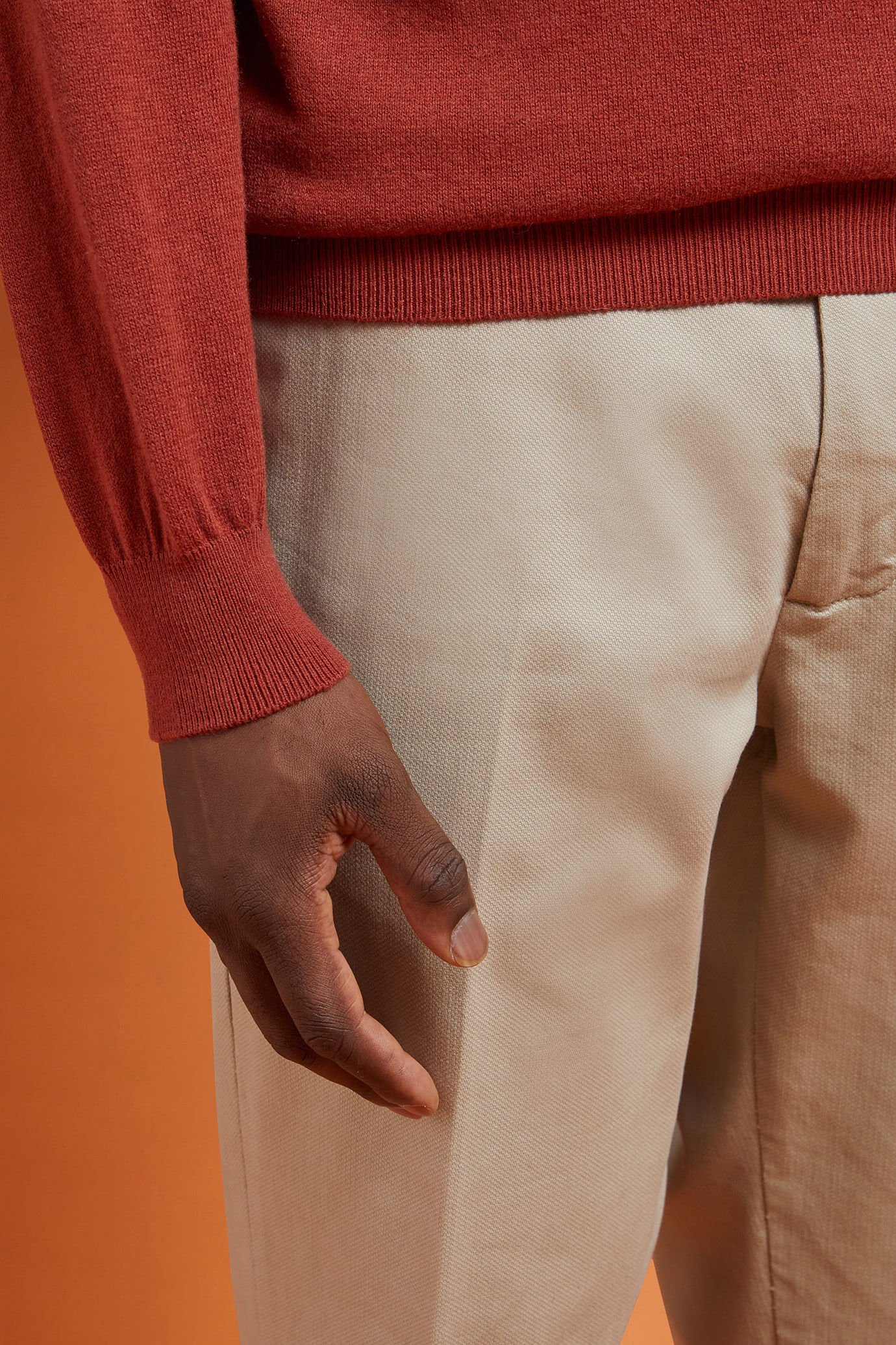 Maglia uomo girocollo lana e cotone regular fit image number 2