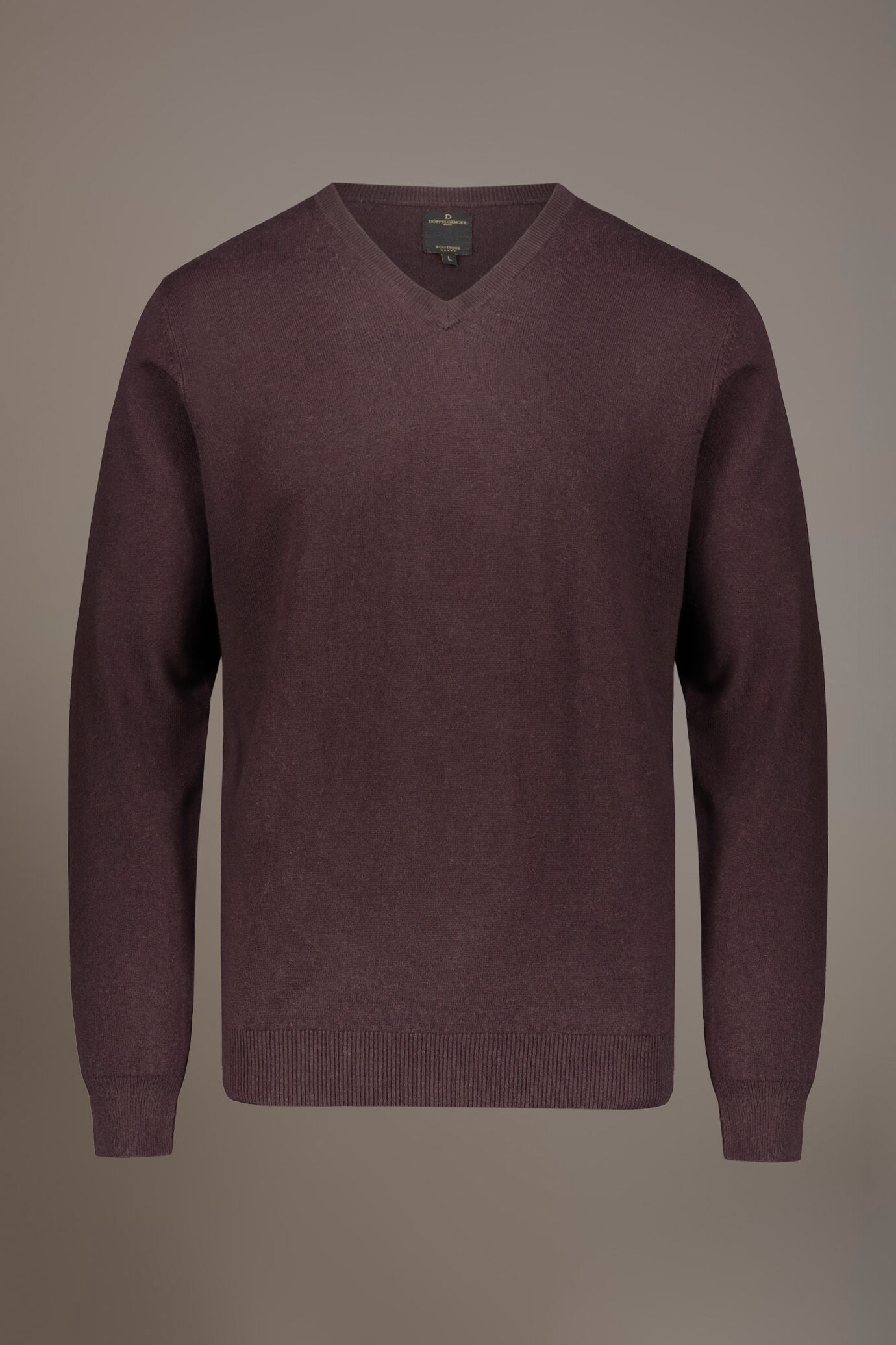 Maglia scollo a V misto lana image number 4