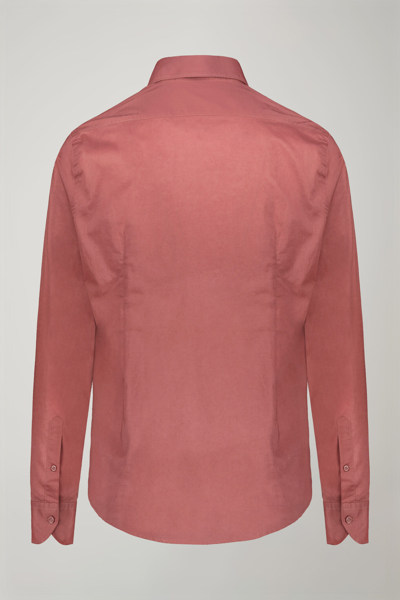 Camicia casual uomo collo classico 100% cotone tessuto mussola tinta unita comfort fit image number 6