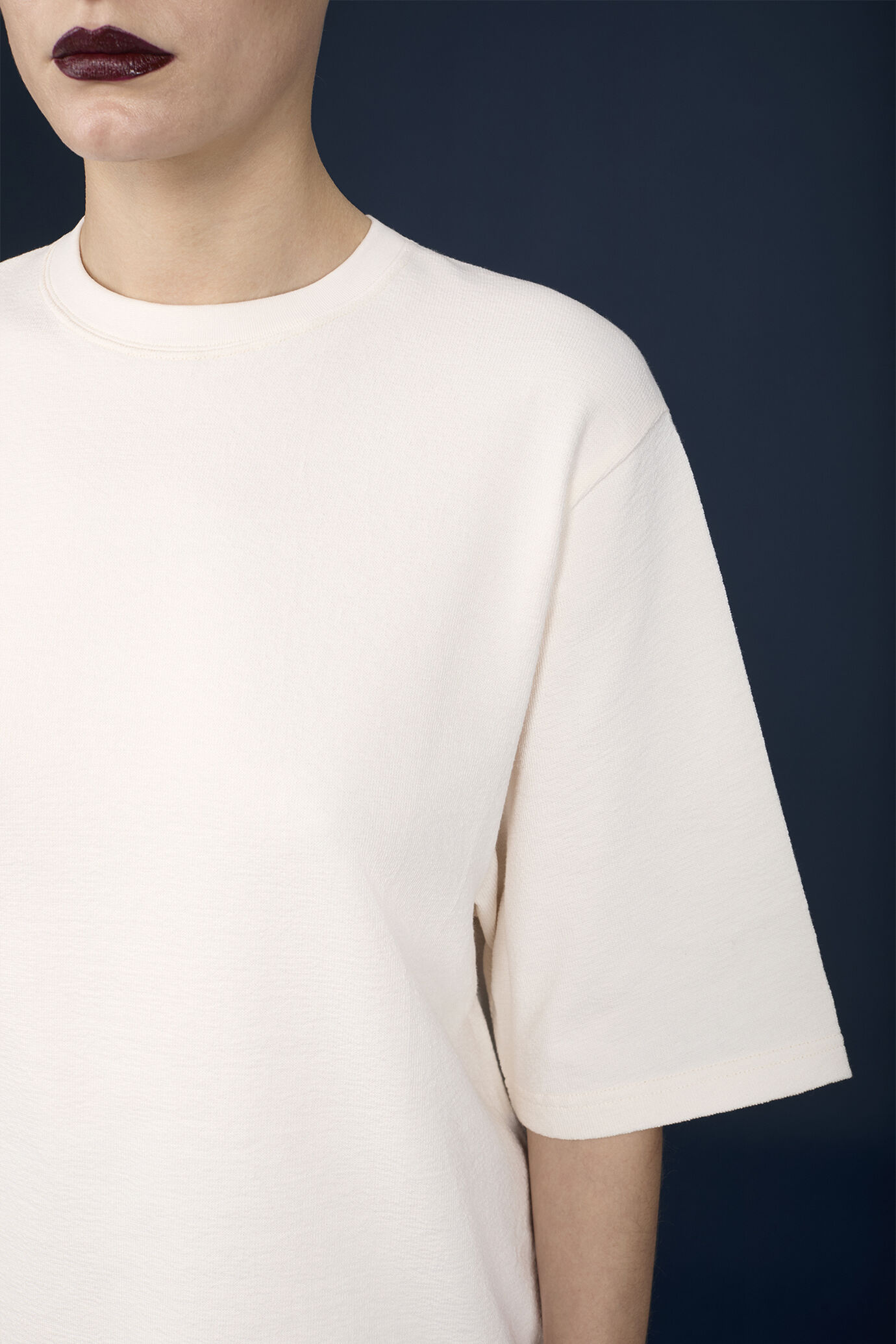 T-shirt donna oversized mezza manica girocollo in jersey image number 3