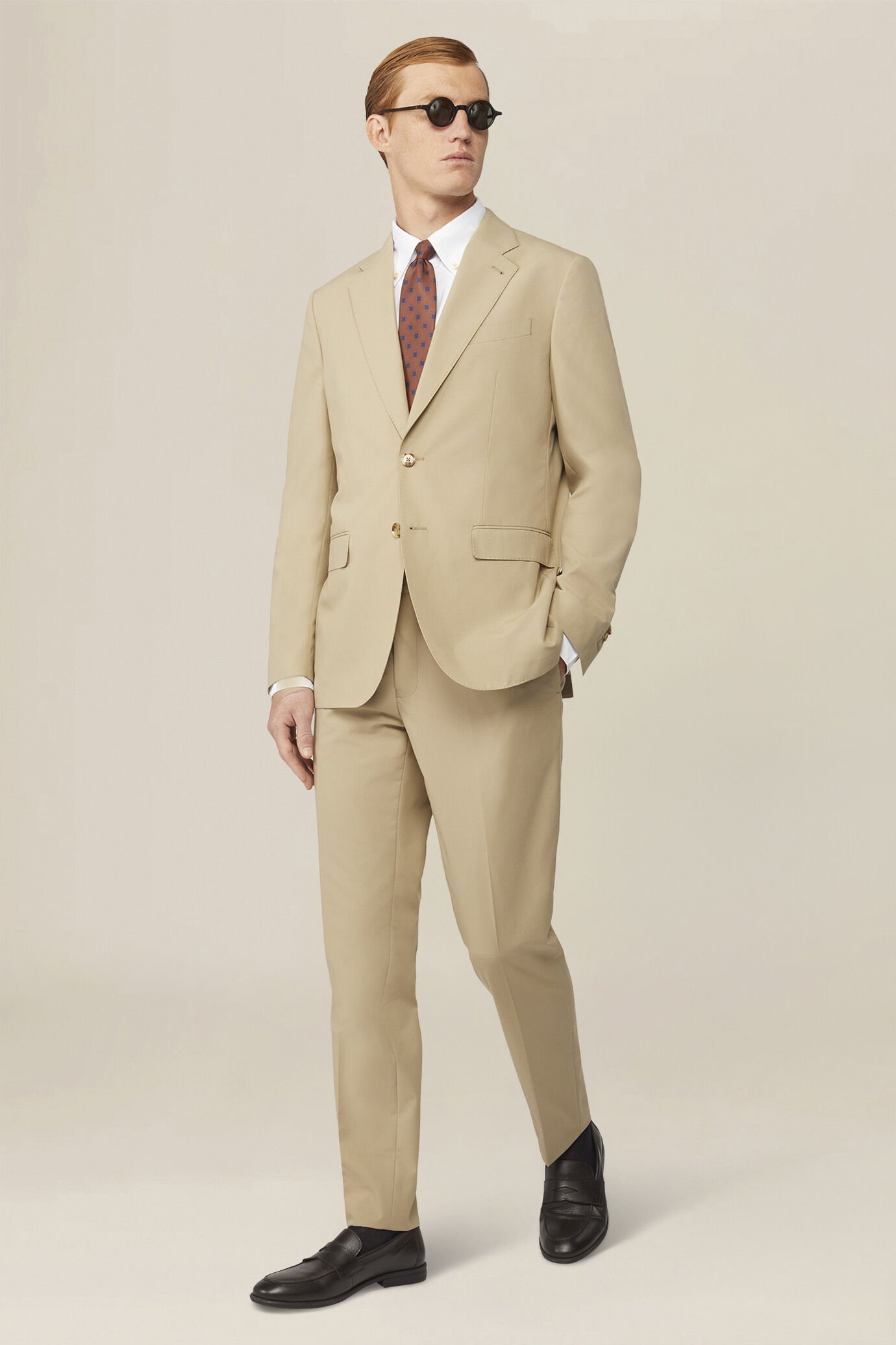 Plain men's suit, regular fit image number 0