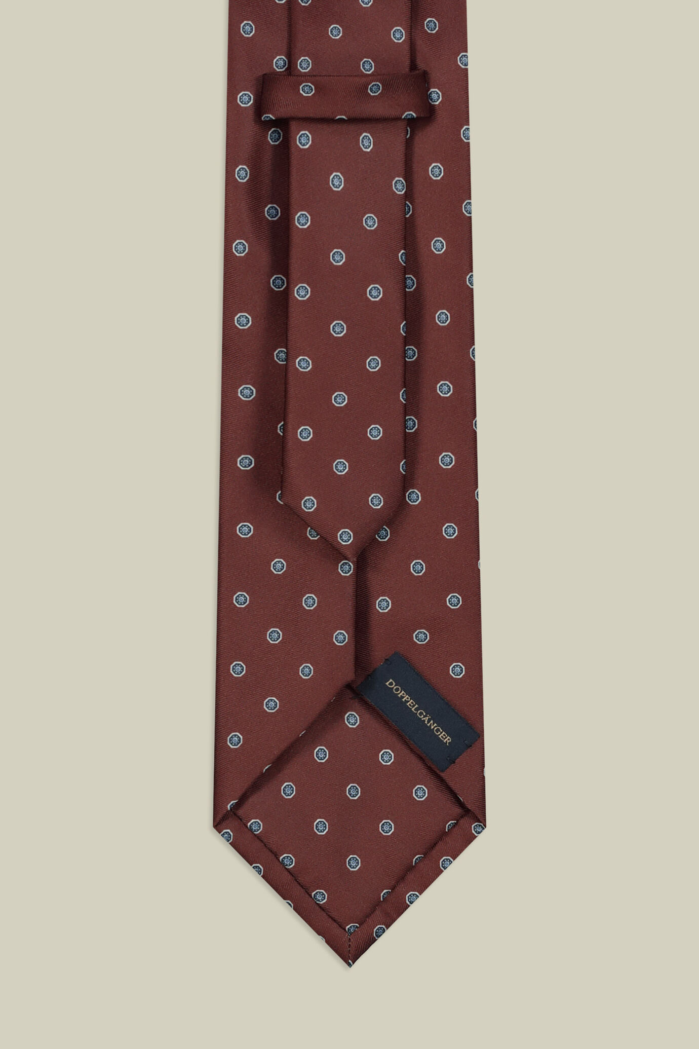 Cravatta uomo con pois celesti a forma geometrica image number 2