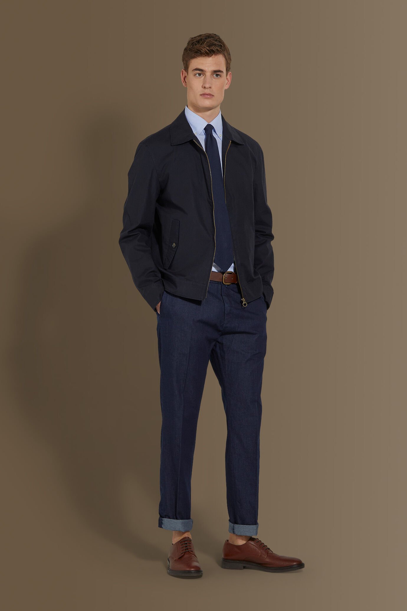 Denim chino trousers image number 0