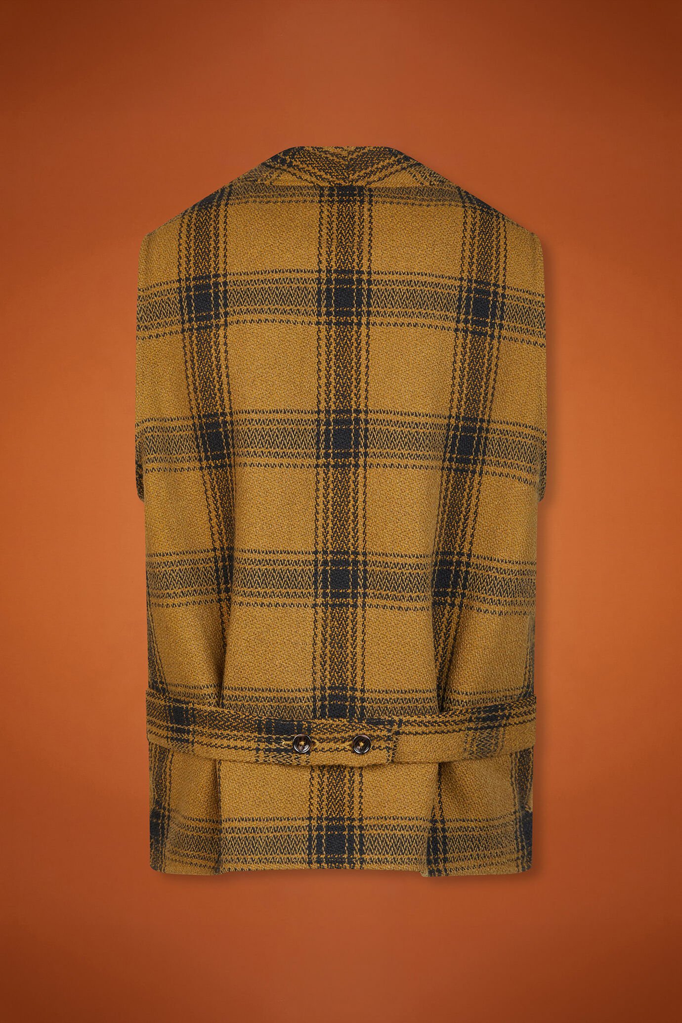 Gilet femme droit en polylaine à chevrons, coupe classique image number 5