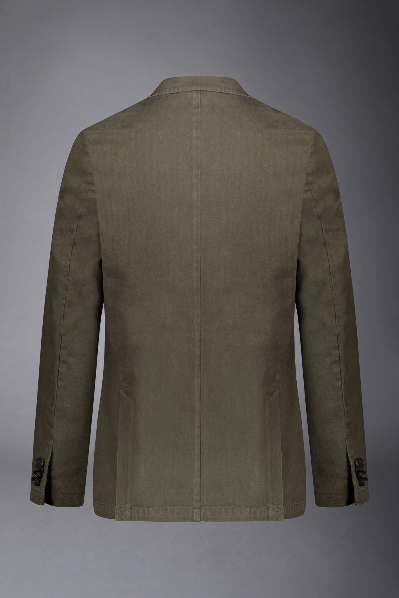 Men's single-breasted jacket with patch pocket harringbone design regular fit image number 5