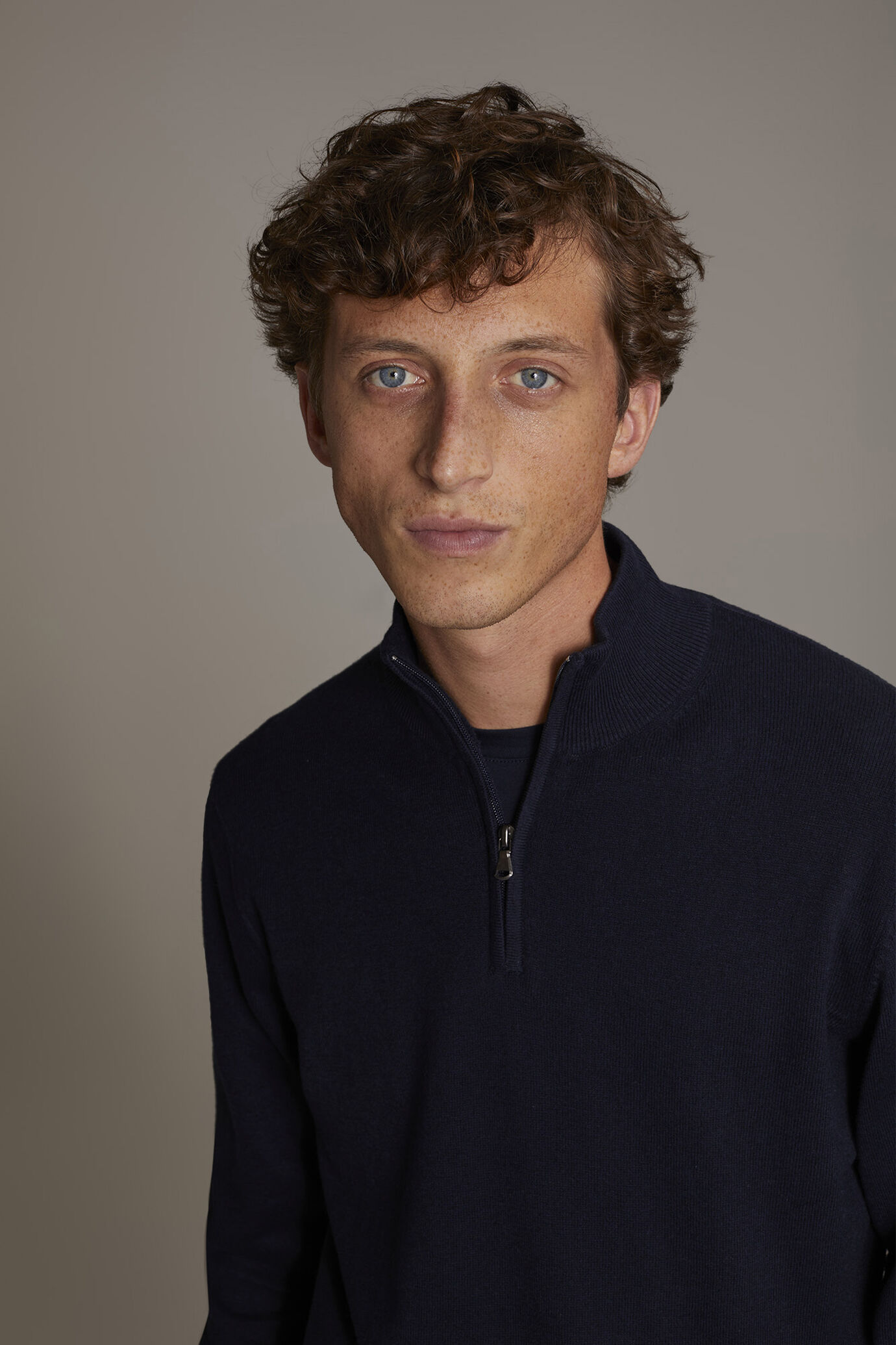 Wool blend Turtleneck sweater with zip image number 2