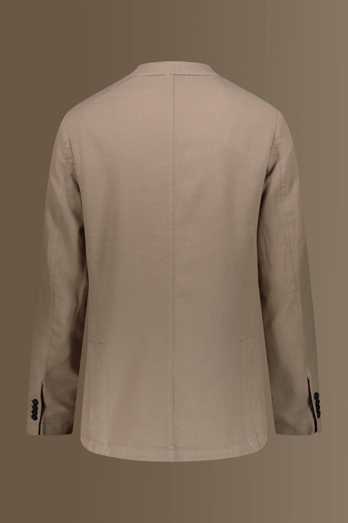 Giacca monopetto uomo con tasche a toppa tessuto lino e cotone image number 7