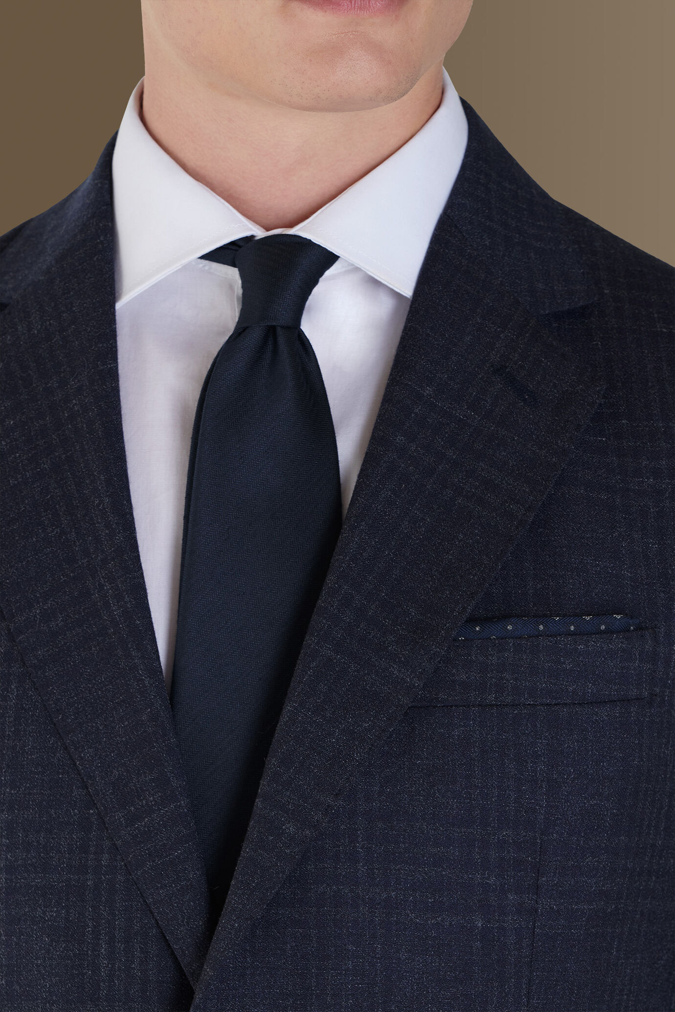 Single-breasted prince of wales fabric suit image number 2