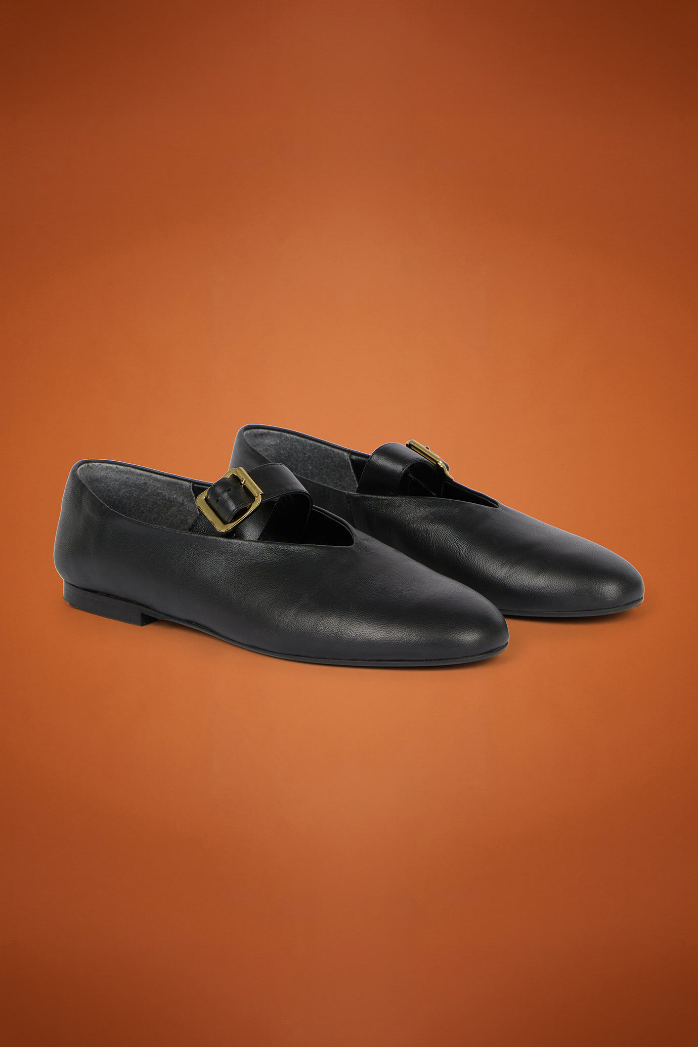 Ballerines pour femme, 100% cuir véritable avec semelle en caoutchouc image number 1
