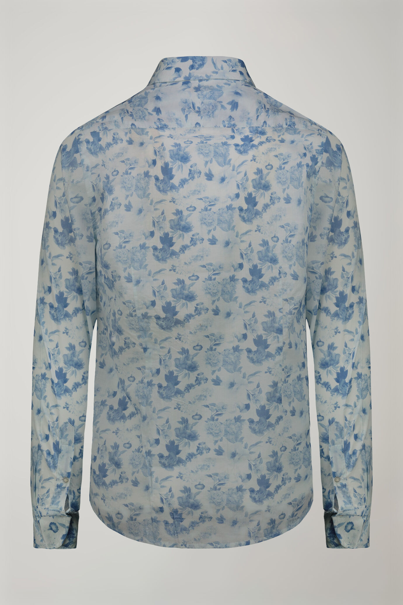 Men&rsquo;s printed casual shirt with classic collar 100% cotton muslin fabric comfort fit image number 6