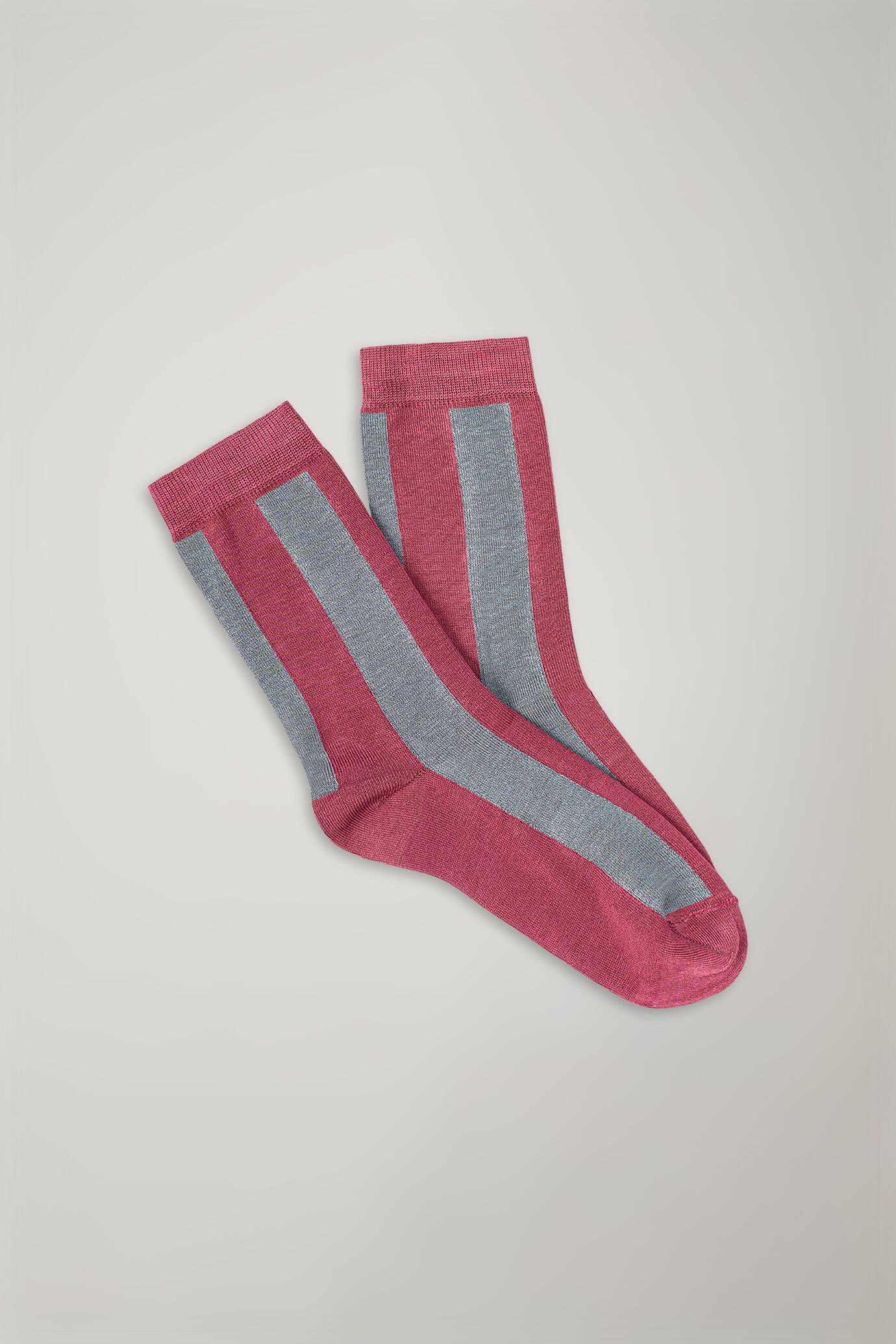 Women's bootie striped socks made in Italy image number 0