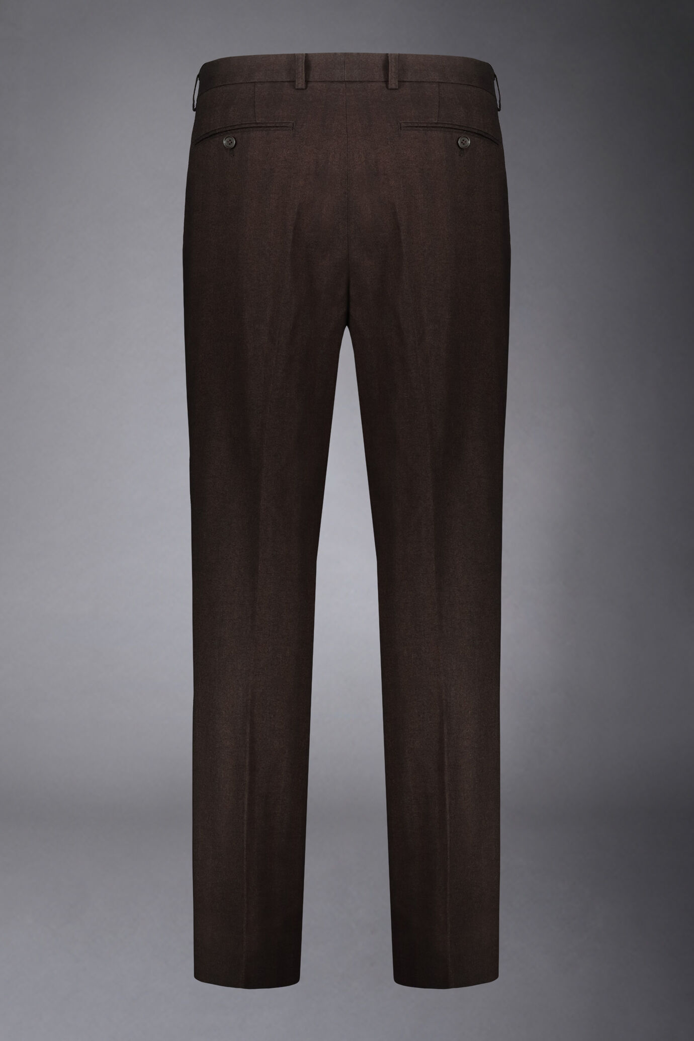 Men's dartless stretch cotton pants washed fabric herringbone design regular fit image number 5