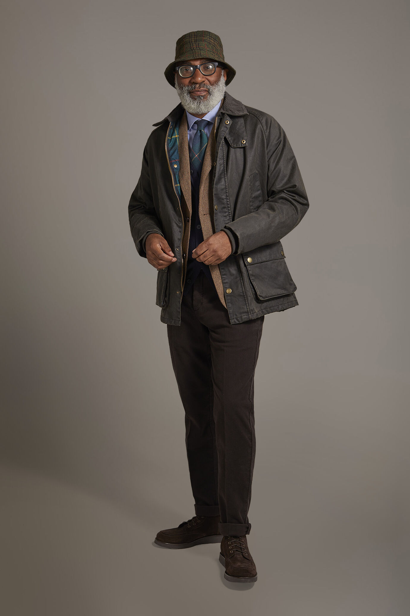 Wax touch jacket 100% cotton image number 0
