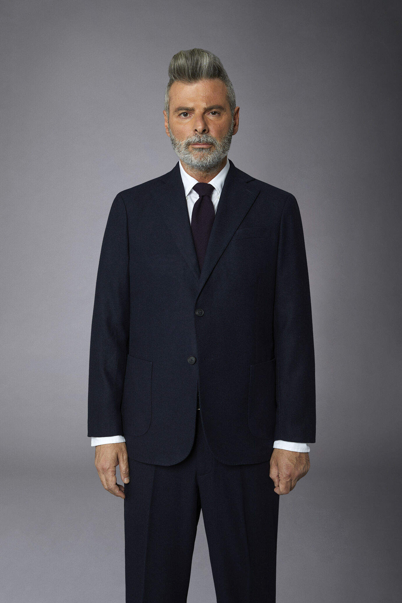 Giacca uomo monopetto misto lana regular fit image number 4