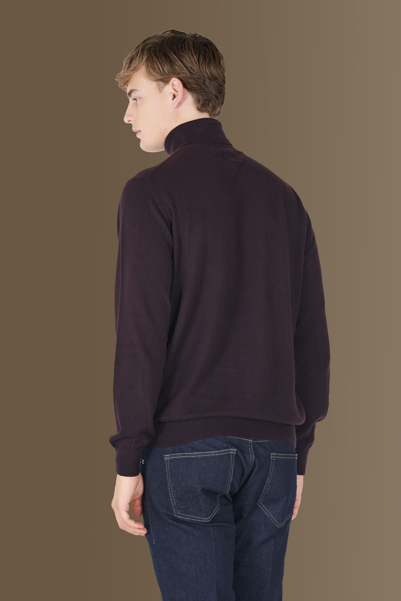 Maglia collo alto misto lana e cotone image number 2