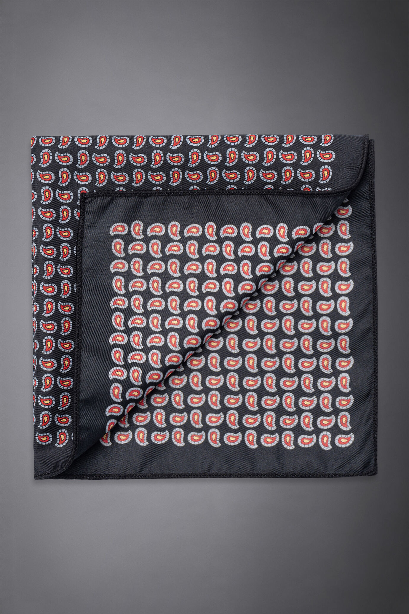 Men's printed patterned twill pochette image number 0