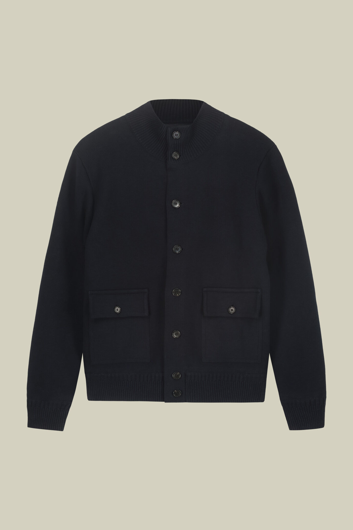 Giacca uomo in maglia punto milano in 100% cotone regular fit