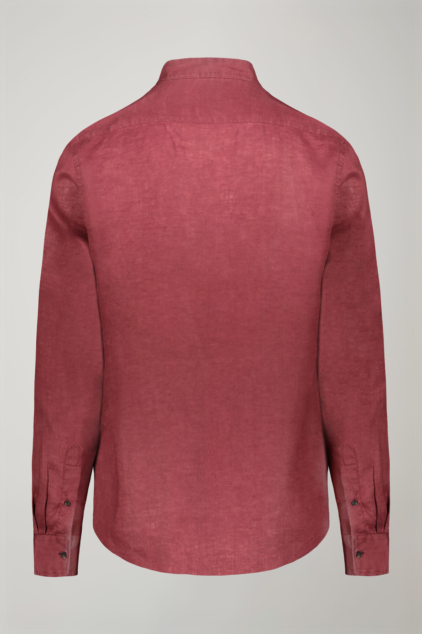 Camicia casual uomo collo coreano 100% lino comfort fit image number 6