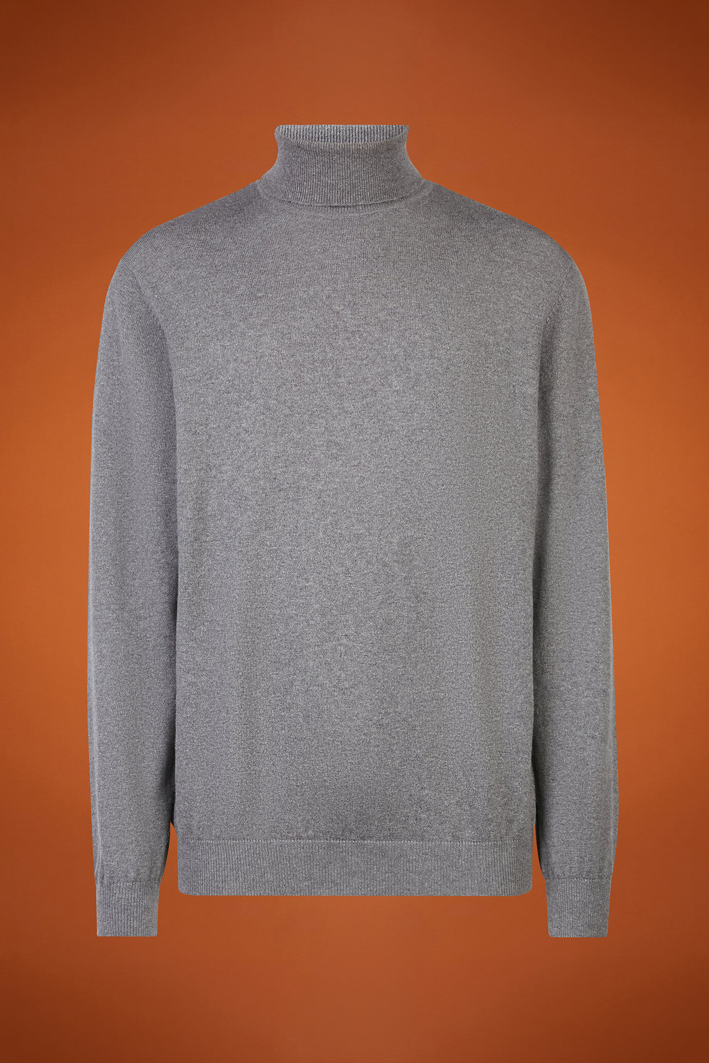 Herren-Pullover mit hohem Ausschnitt aus Baumwolle in normaler Passform image number 4