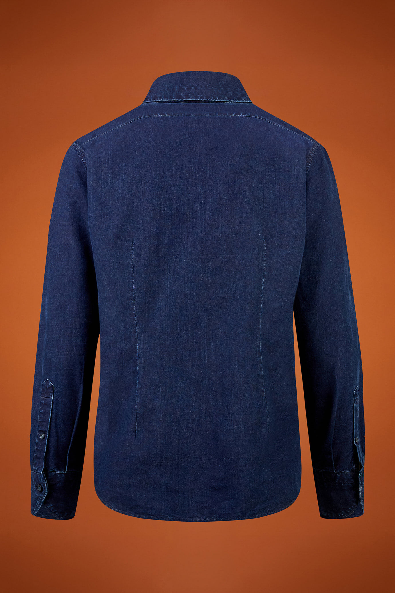Herren-Freizeithemd mit klassischem Kragen aus 100 % Baumwolle in gewaschenem Chambray-Stoff in bequemer Passform image number 6