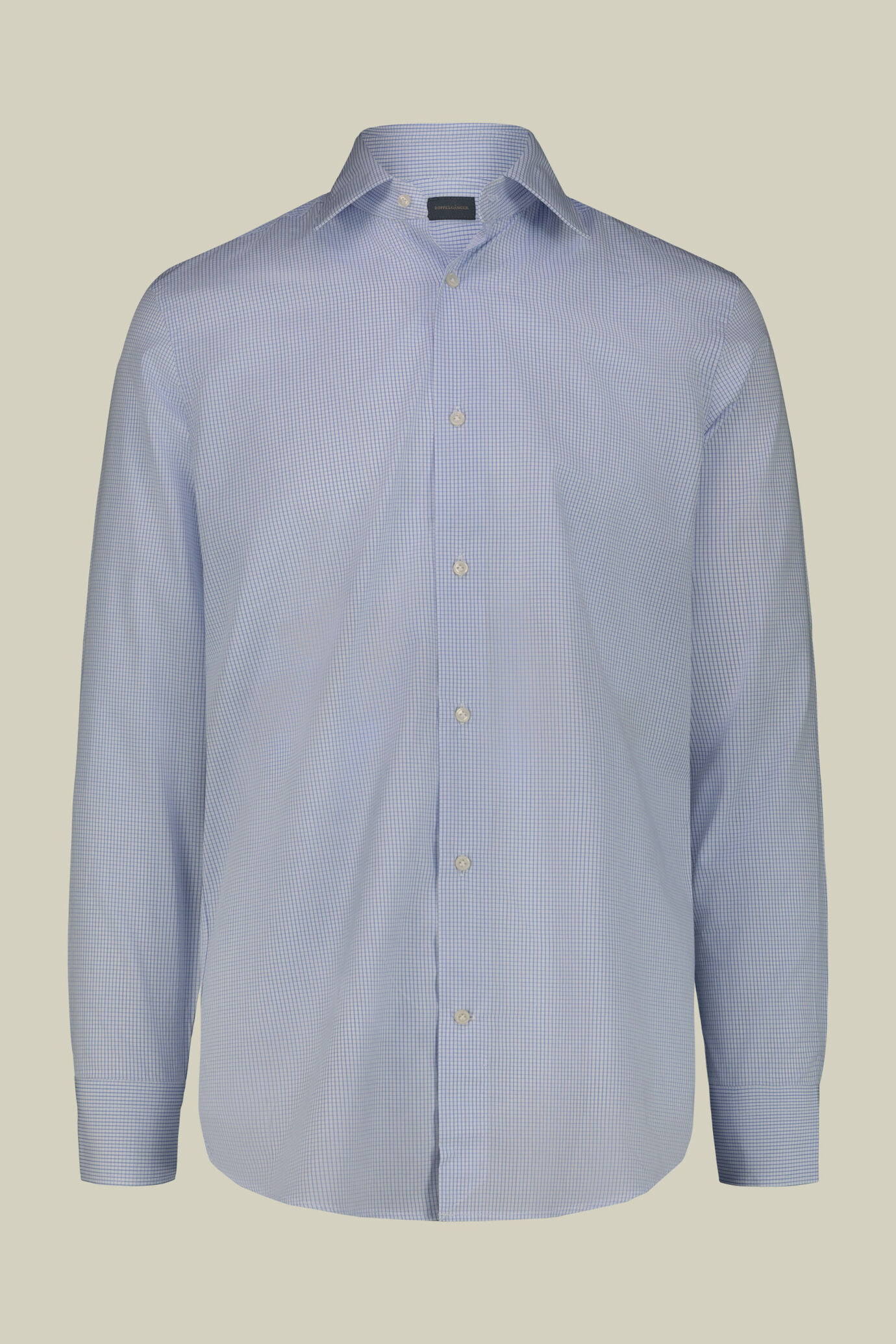 Camicia uomo in 100% cotone con fantasia a quadratini