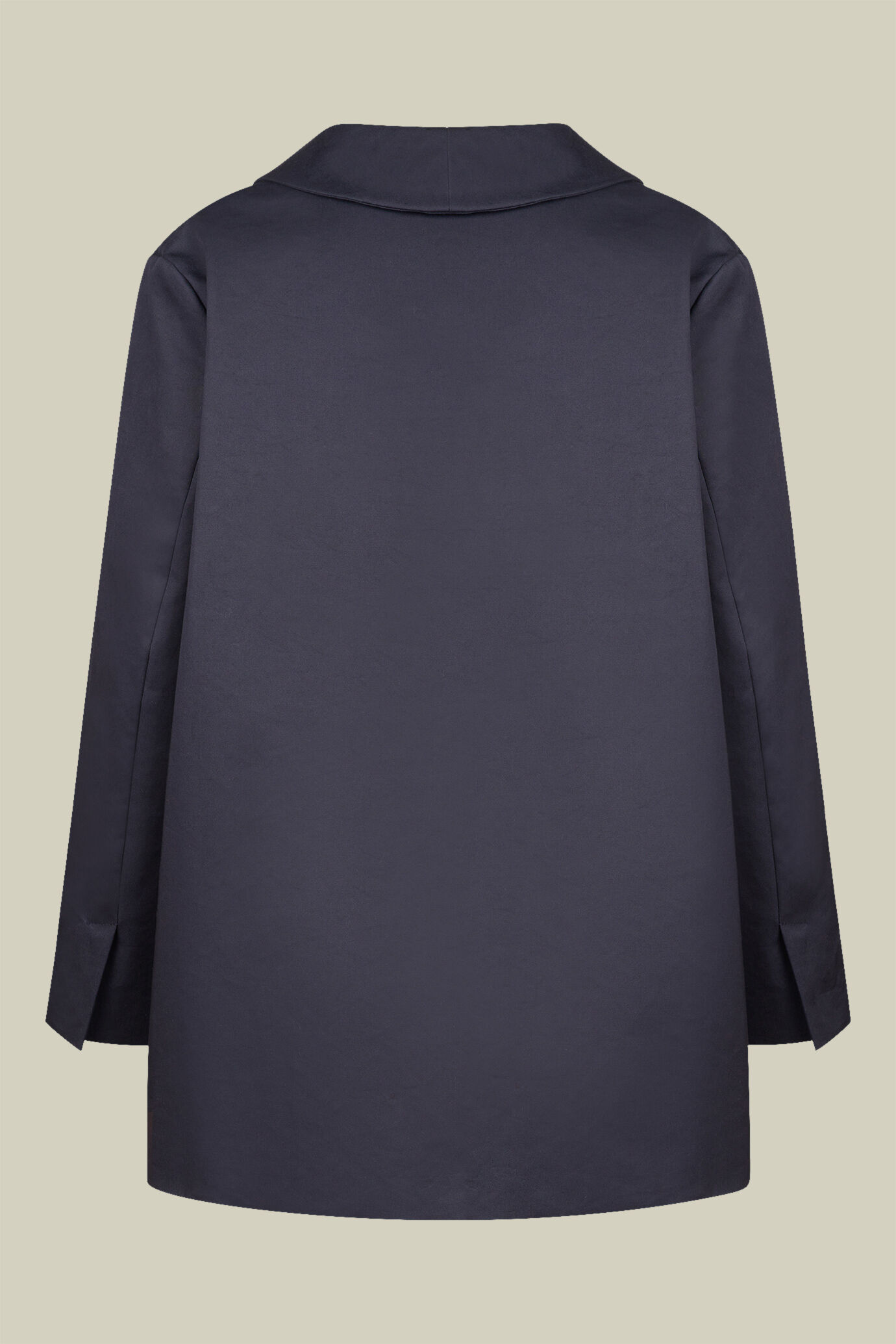 Spolverino donna 100% cotone con linea a trapezio regular fit image number 1